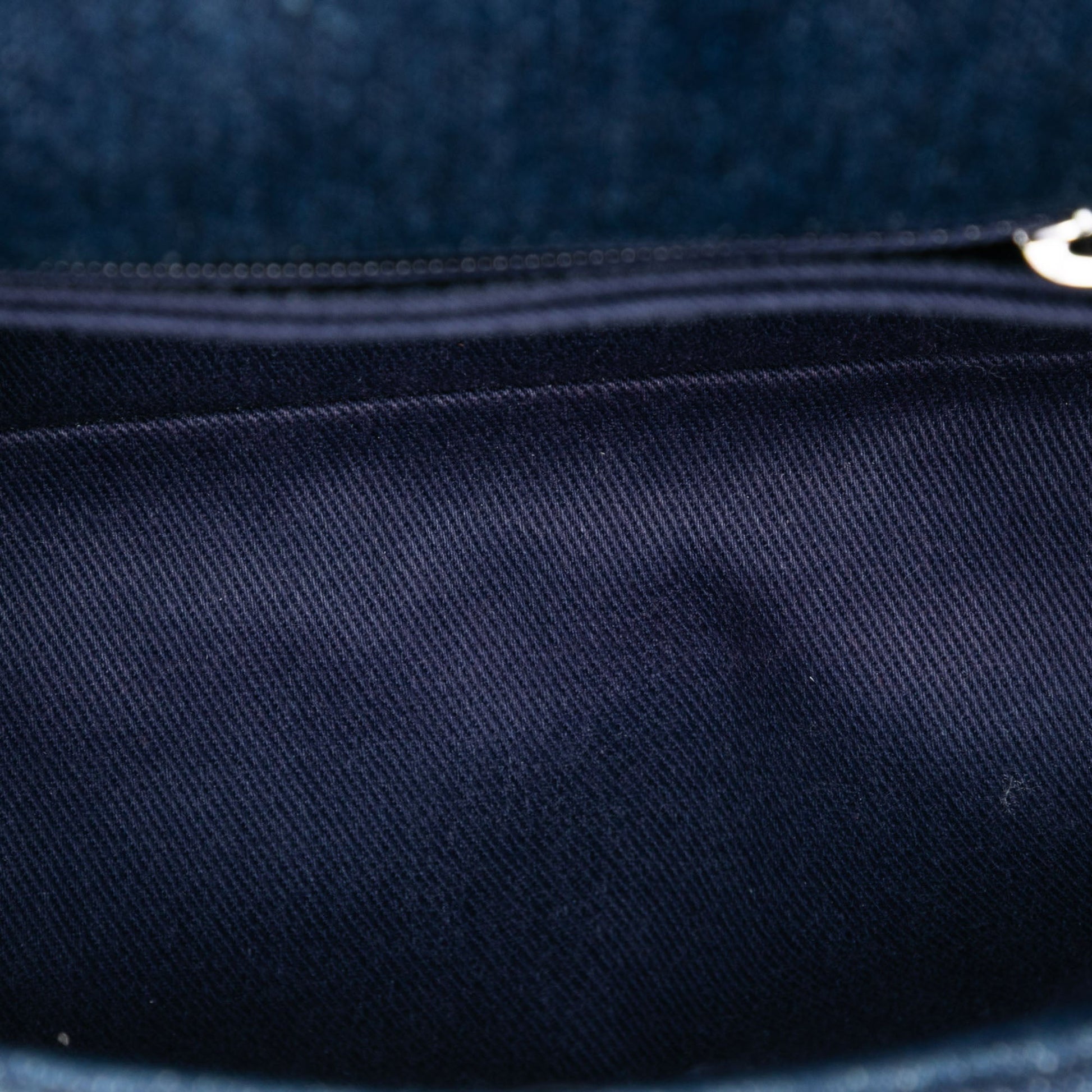 Small Quilted Denim Coco Top Handle Bag