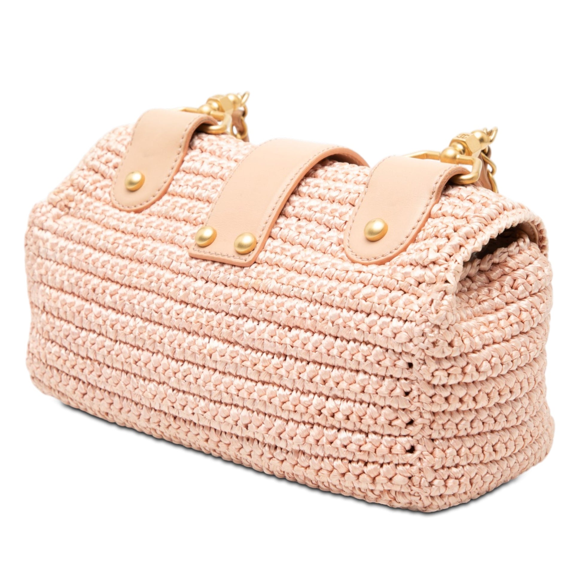Chanel CC Woven Raffia Flap