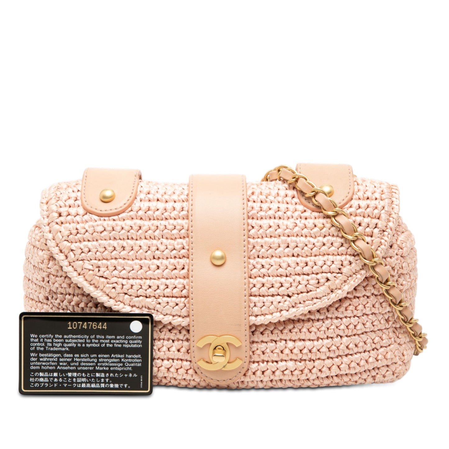 Chanel CC Woven Raffia Flap