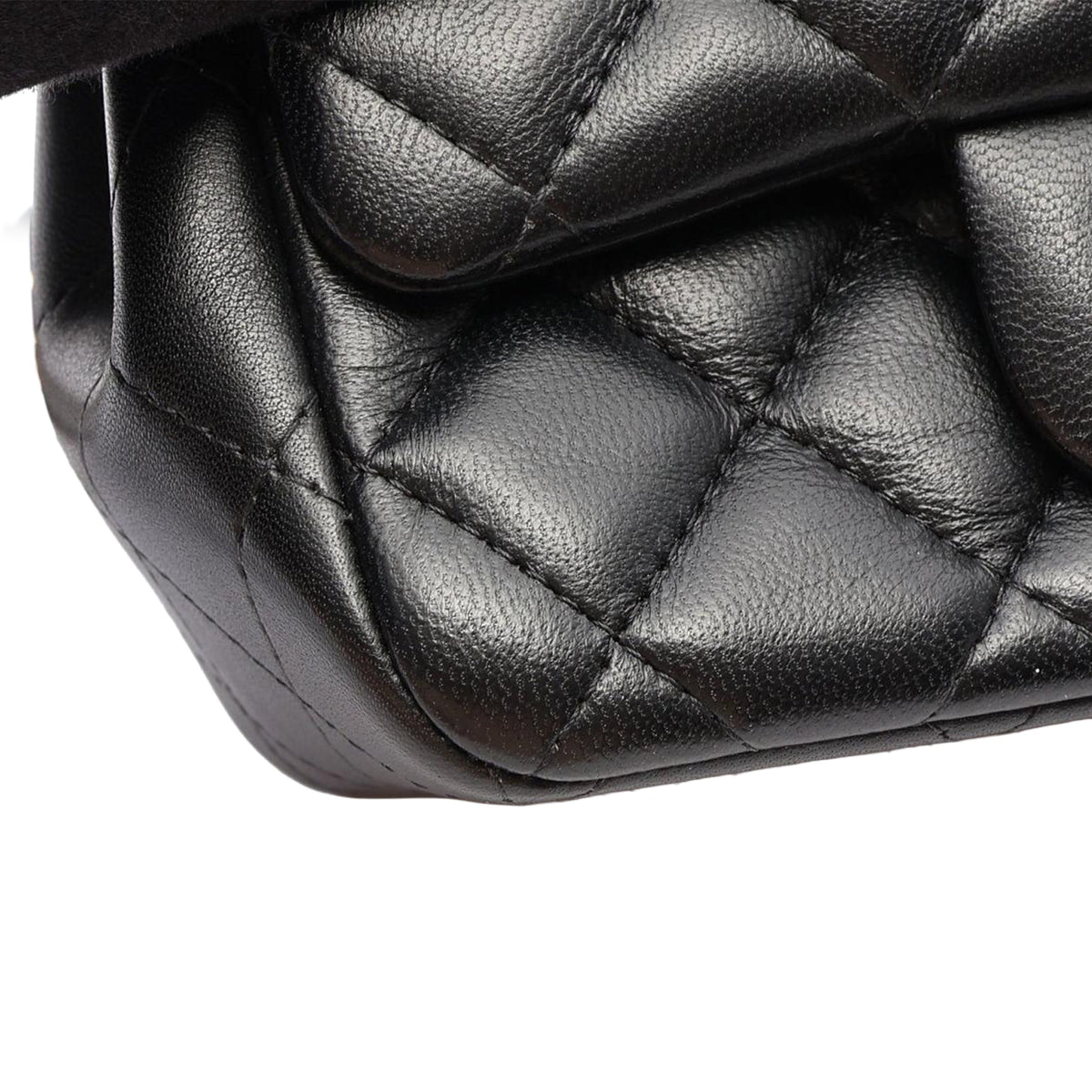Chanel Mini Square Classic Lambskin Single Flap — Black