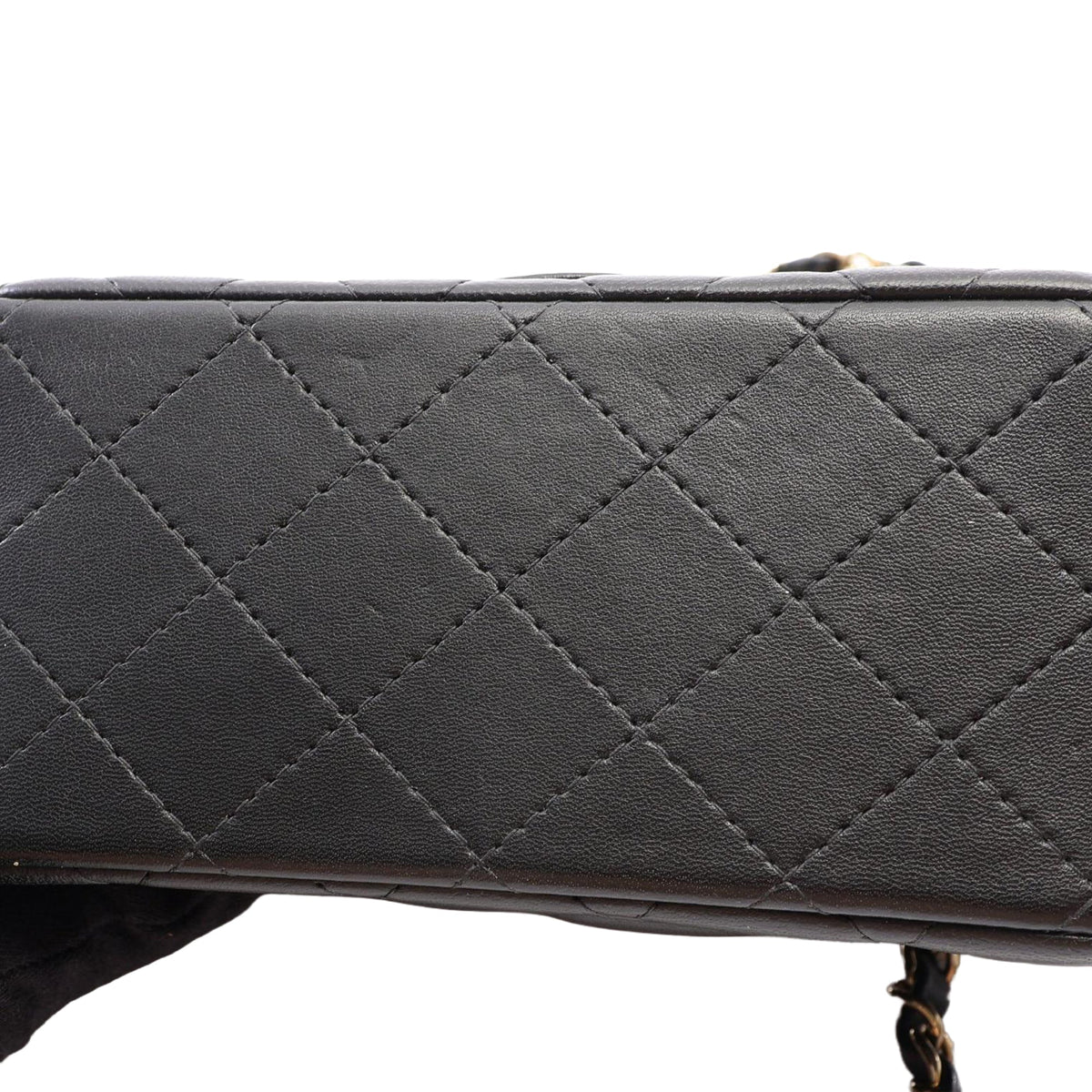 Chanel Mini Square Classic Lambskin Single Flap — Black