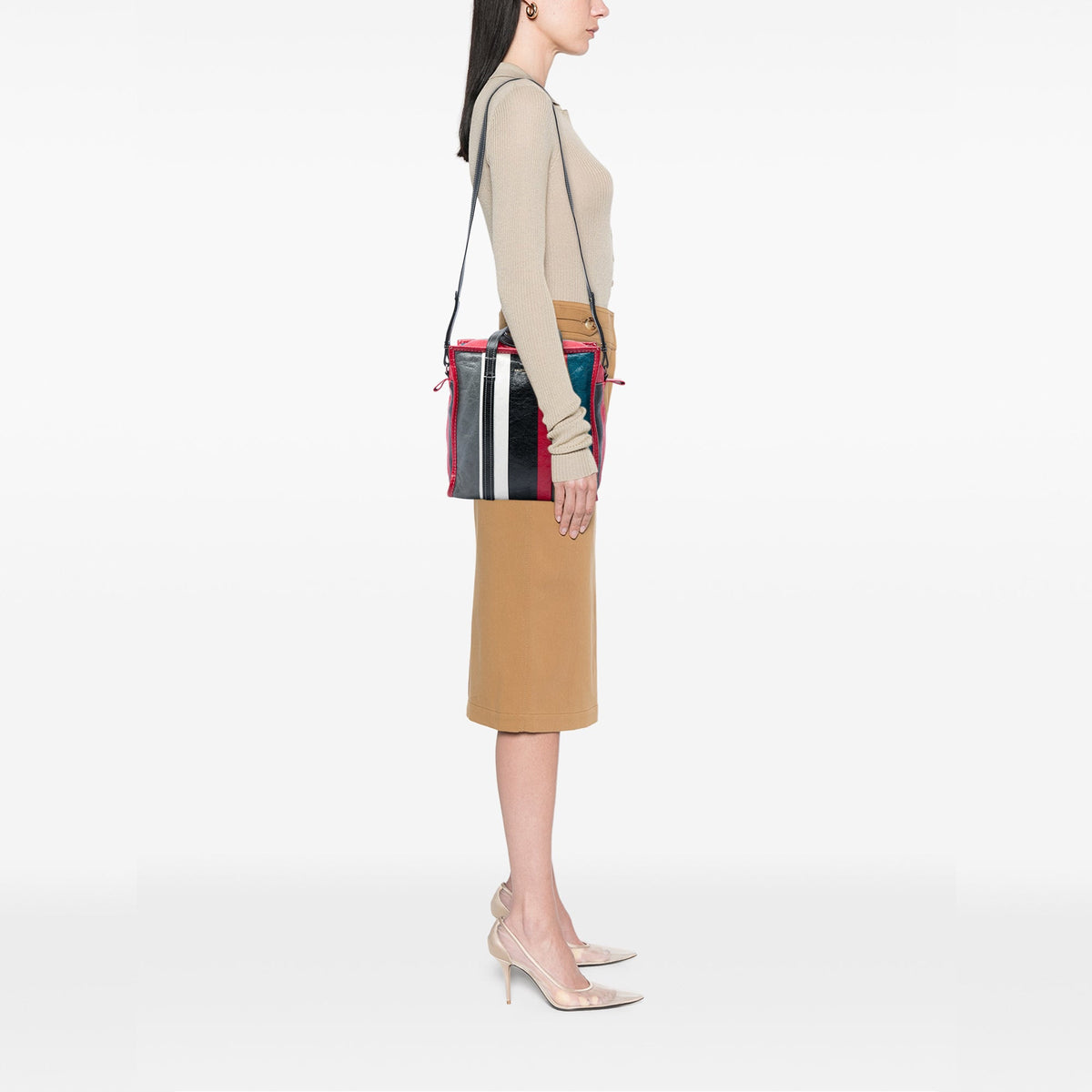 Balenciaga Lambskin Bazar Shopper Satchel S