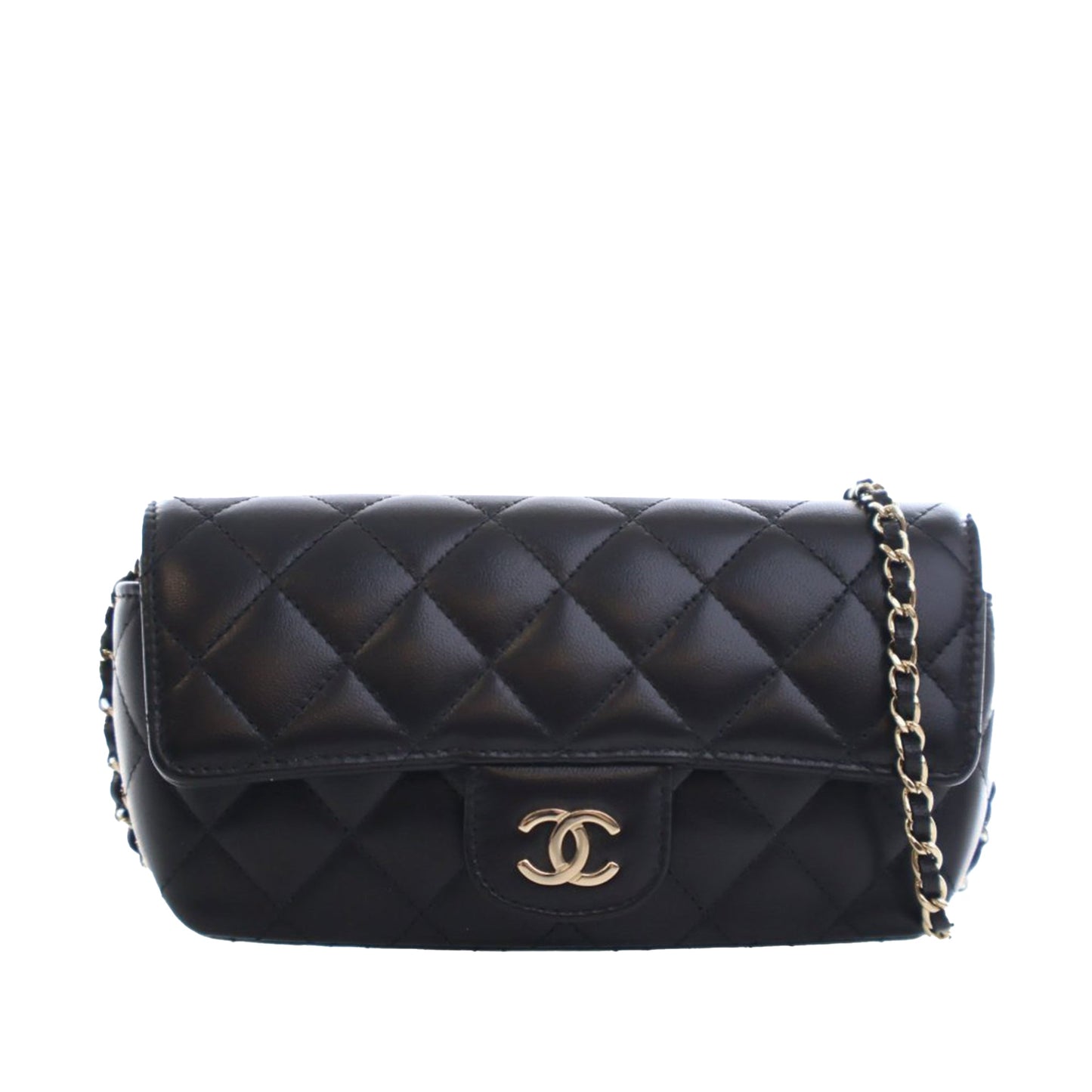 Chanel Quilted Lambskin Classic Glasses Case on Chain