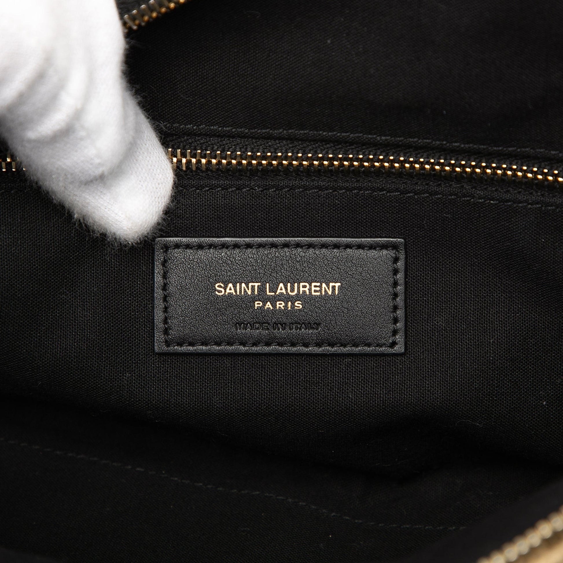 Woven Raffia Le Tuc Logo Shoulder Bag