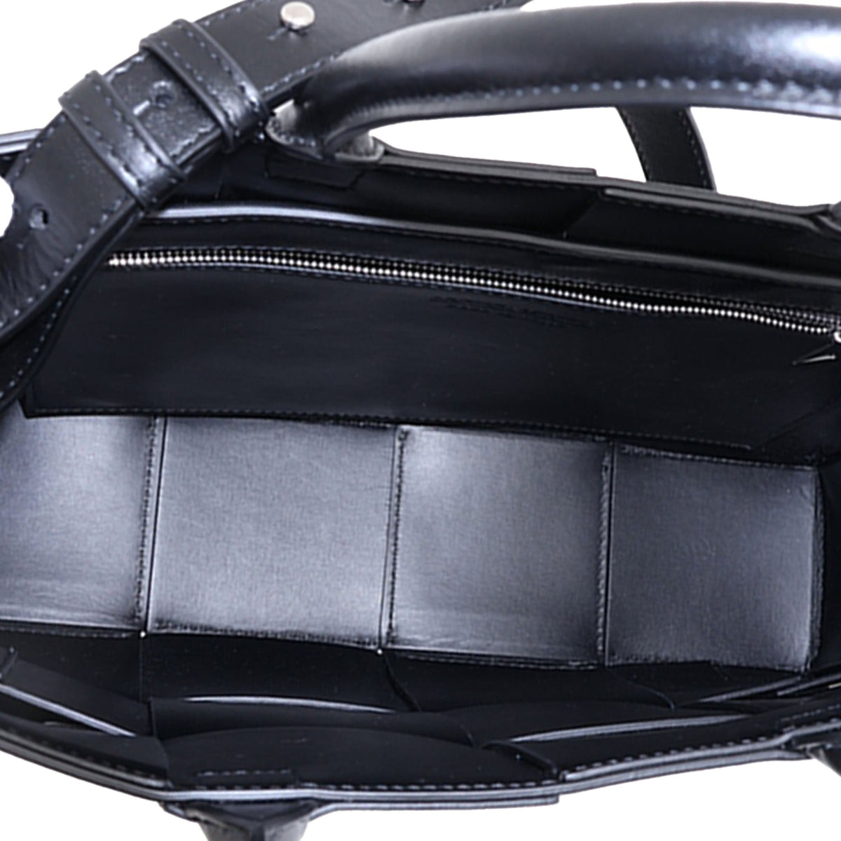 Bottega Veneta Leather Puzzle Arco Tote — Black