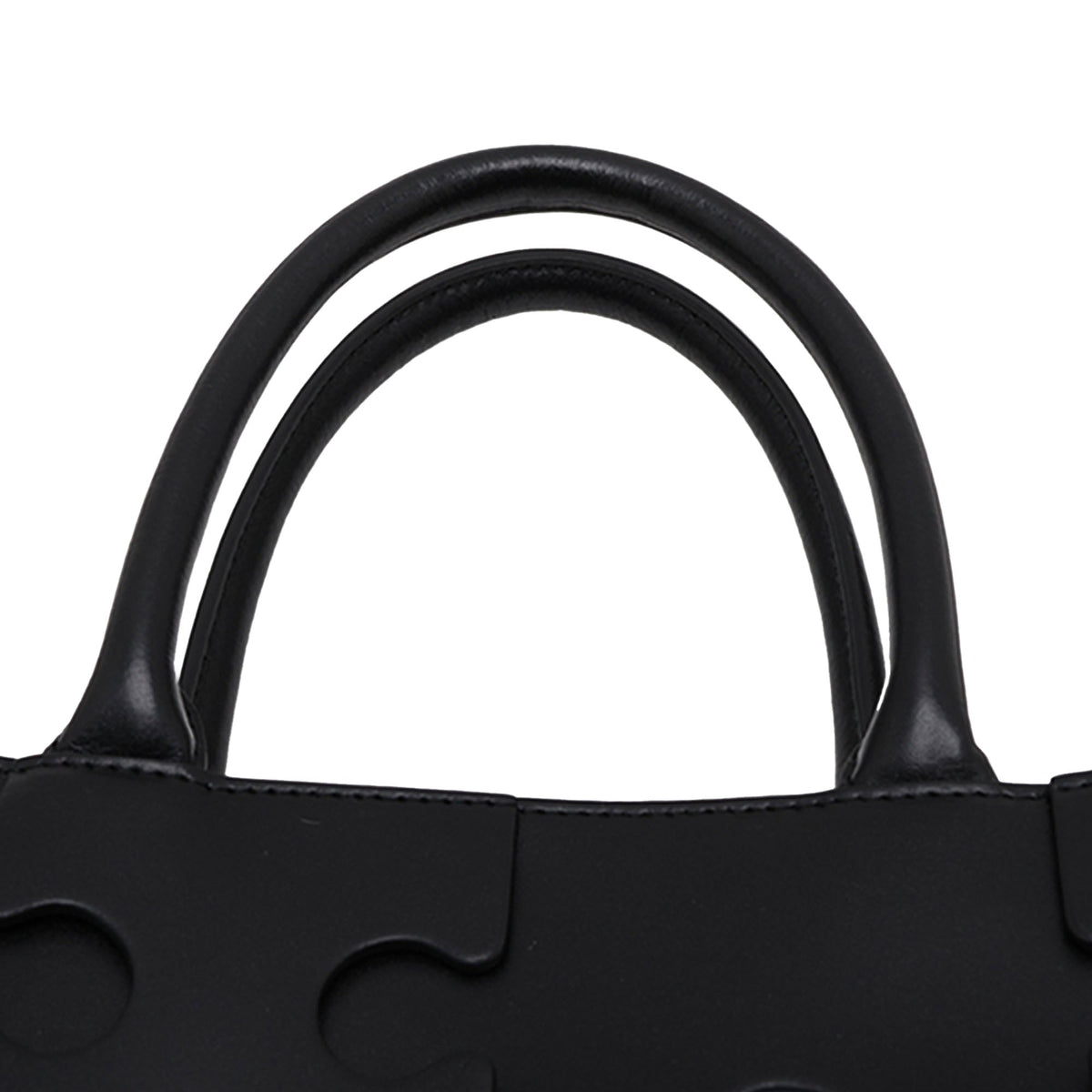 Bottega Veneta Leather Puzzle Arco Tote — Black