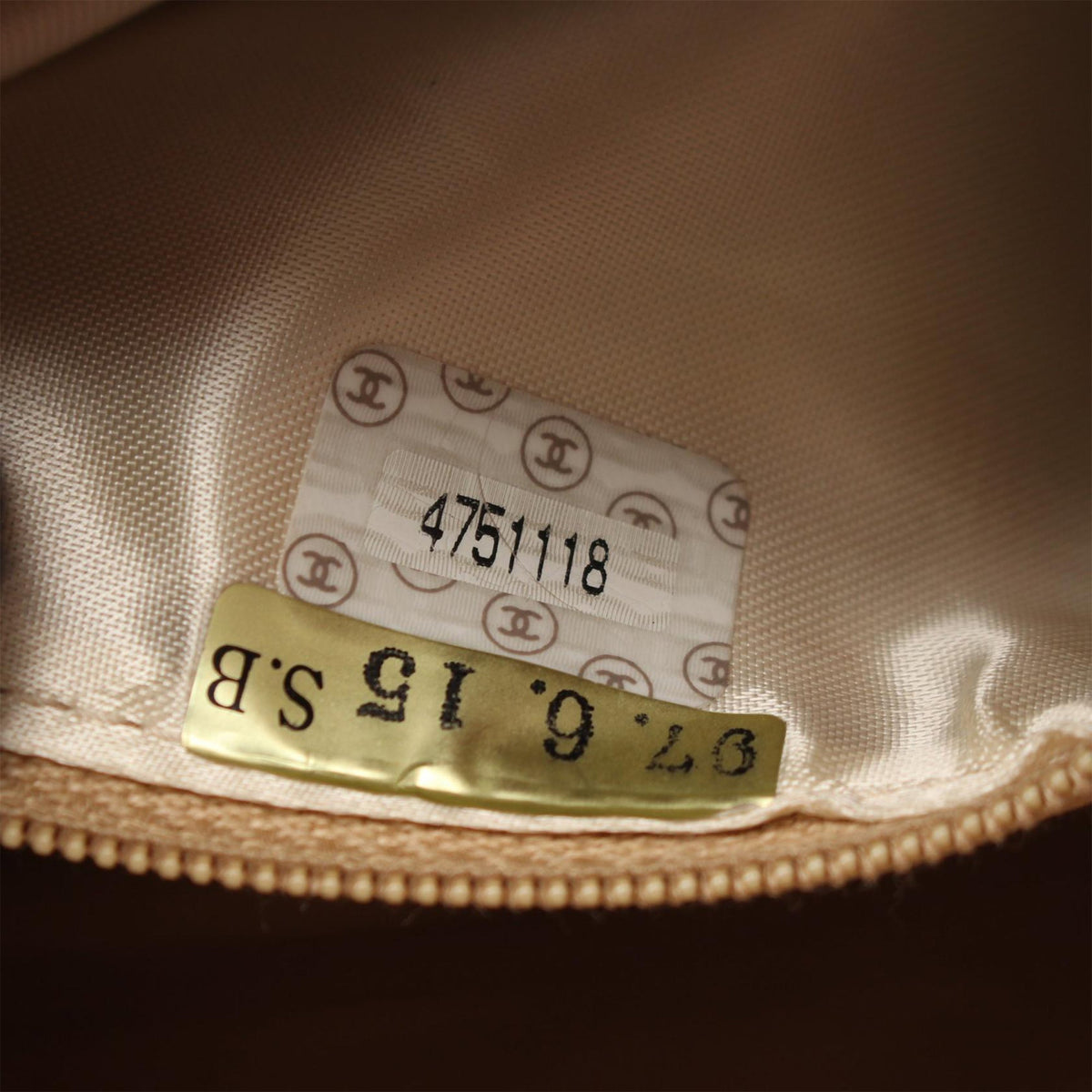 Chanel CC Quilted Lambskin Handbag — Beige