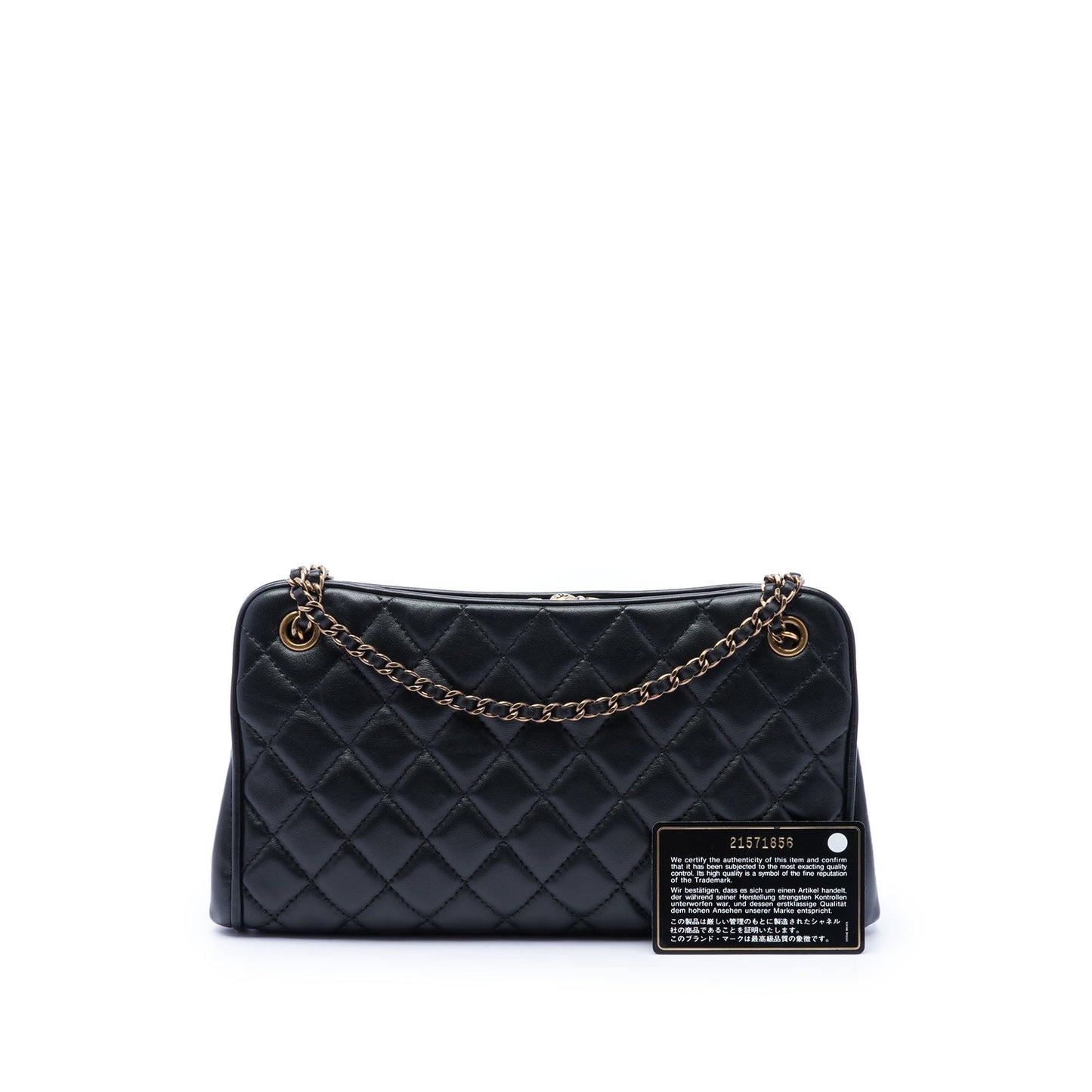 Chanel Quilted Lambskin Kiss Lock Shoulder Bag