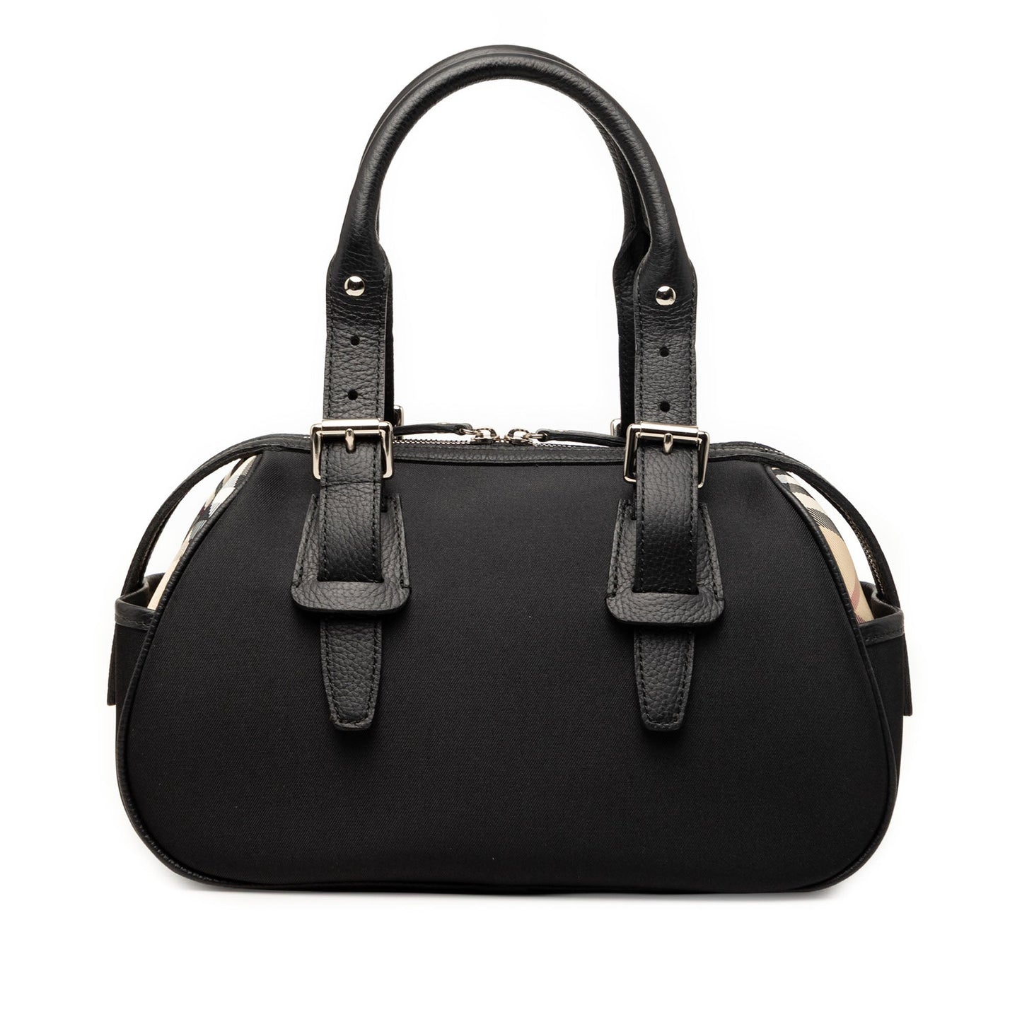 Burberry Nova Check Trimmed Nylon Handbag