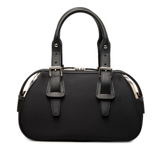 Burberry Nova Check Trimmed Nylon Handbag