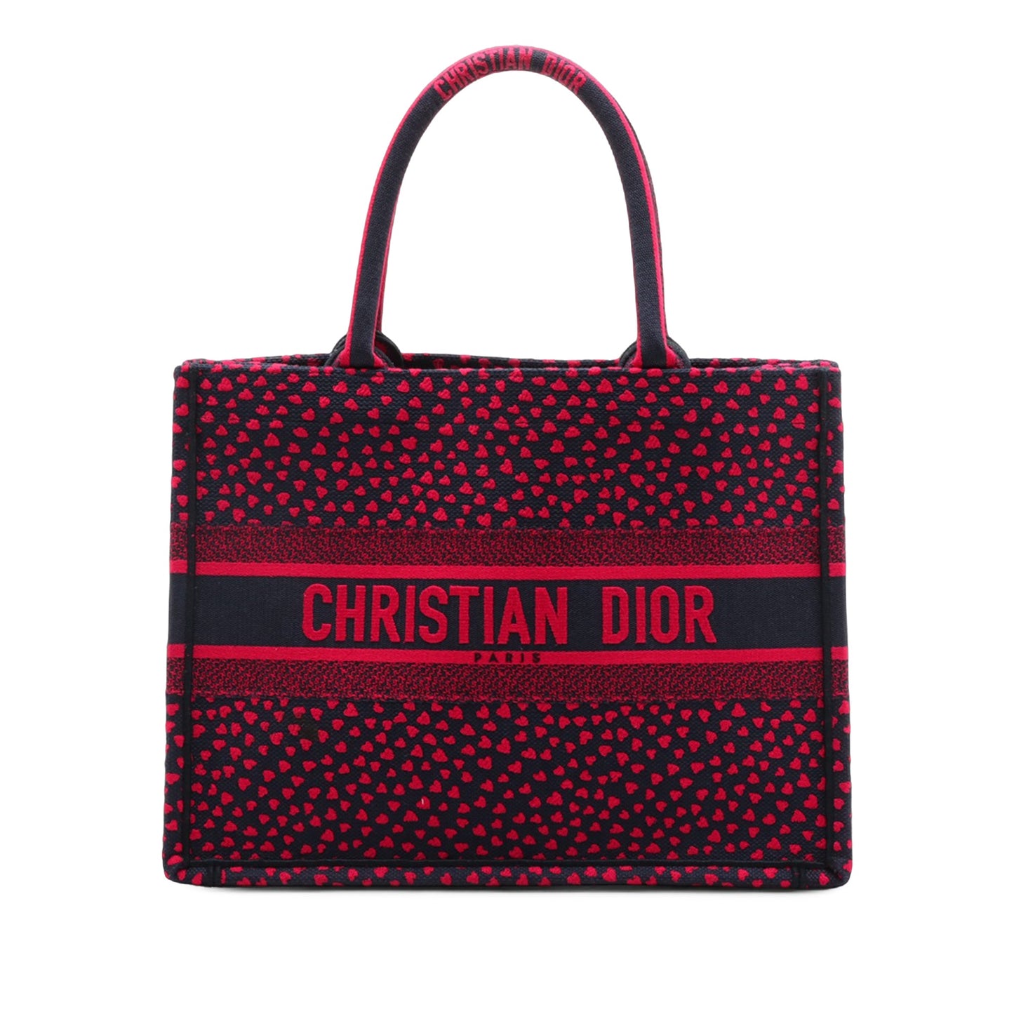 Medium Canvas Pop Hearts I Love Paris Book Tote