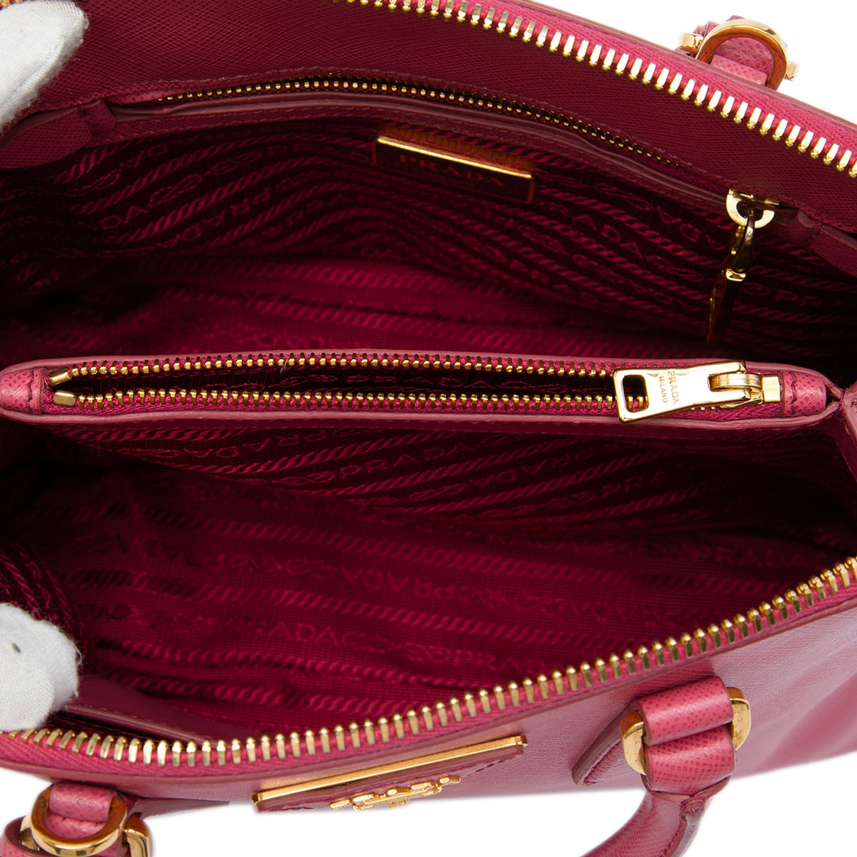 Prada Small Saffiano Lux Promenade Satchel