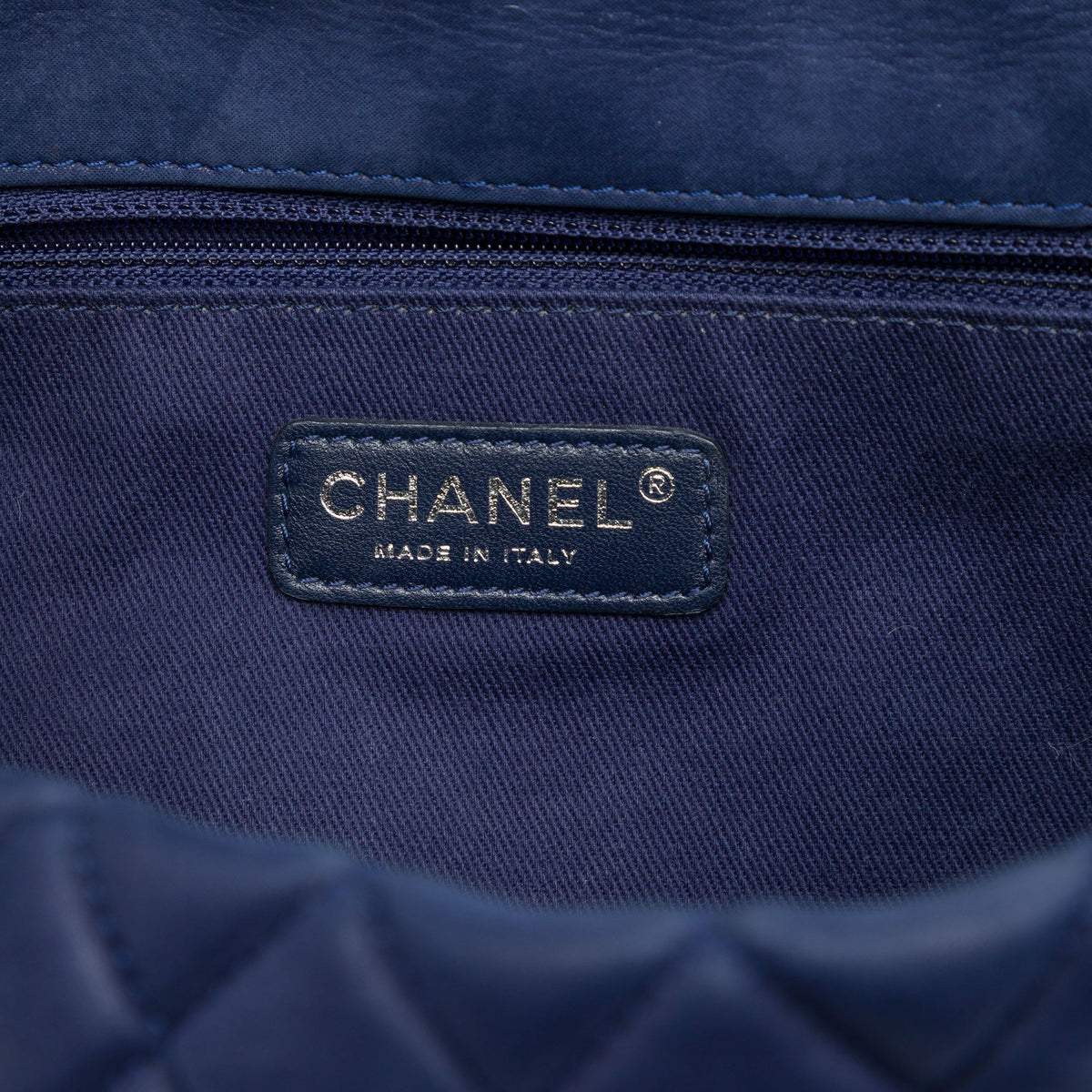 Chanel Large Quilted Iridescent Calfskin New Bubble Flap — Blue