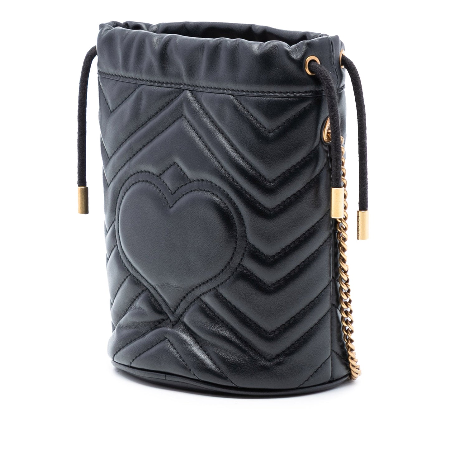 Gucci Small GG Marmont Leather Matelasse Bucket Bag