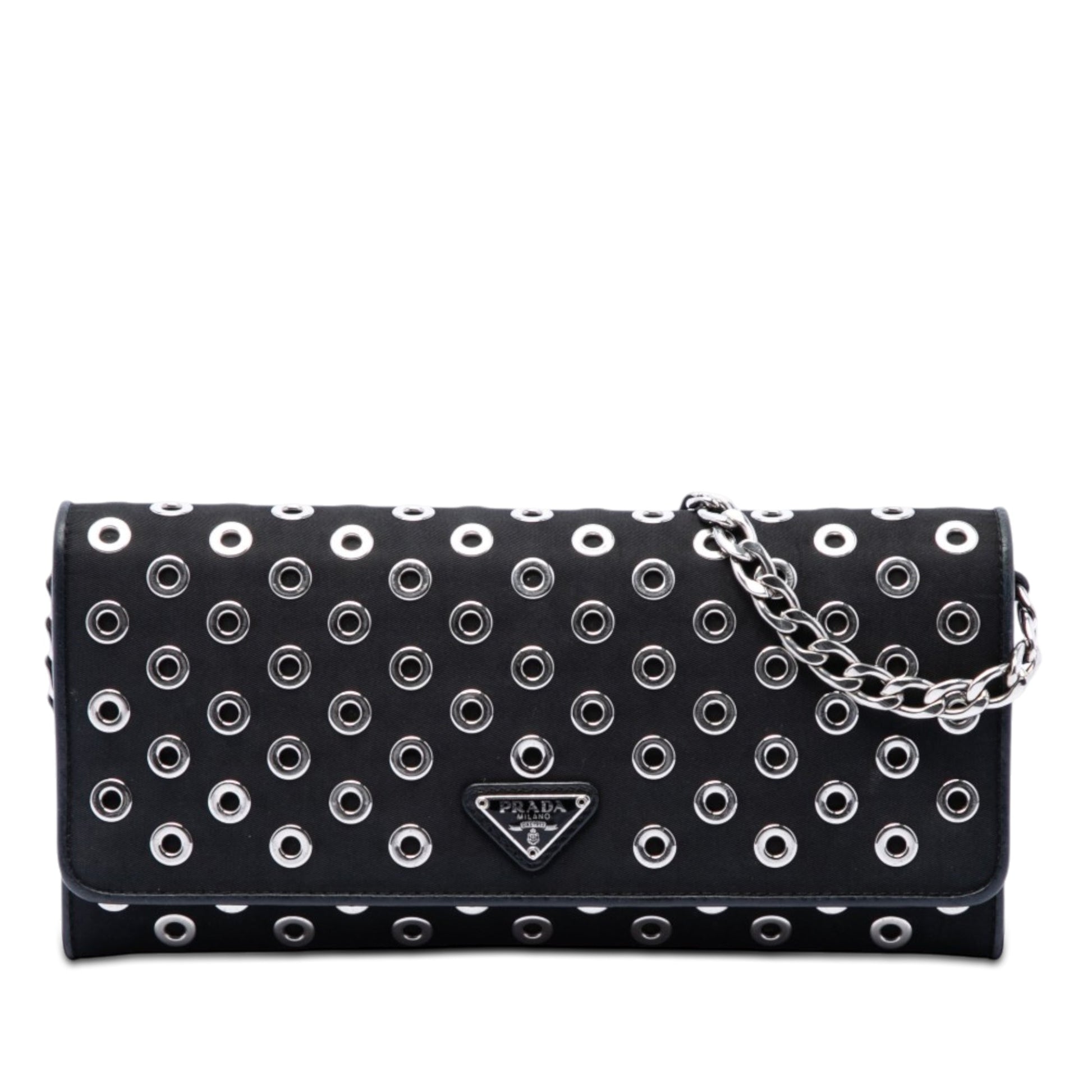 Prada Tessuto Grommet Wallet On Chain