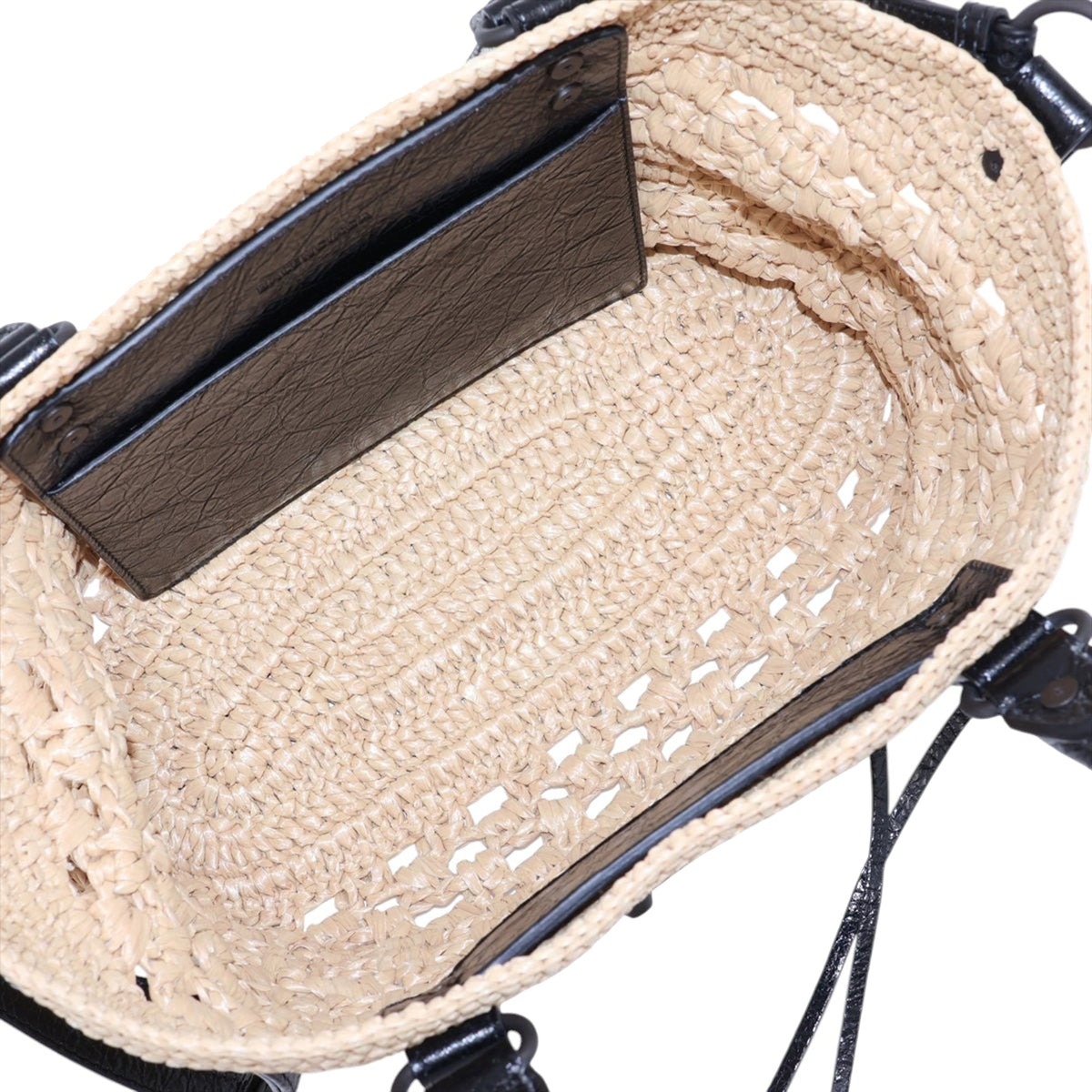 Balenciaga Raffia Le City Satchel — Beige