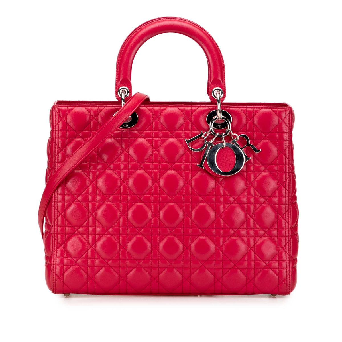 Dior Large Lambskin Cannage Lady Dior
