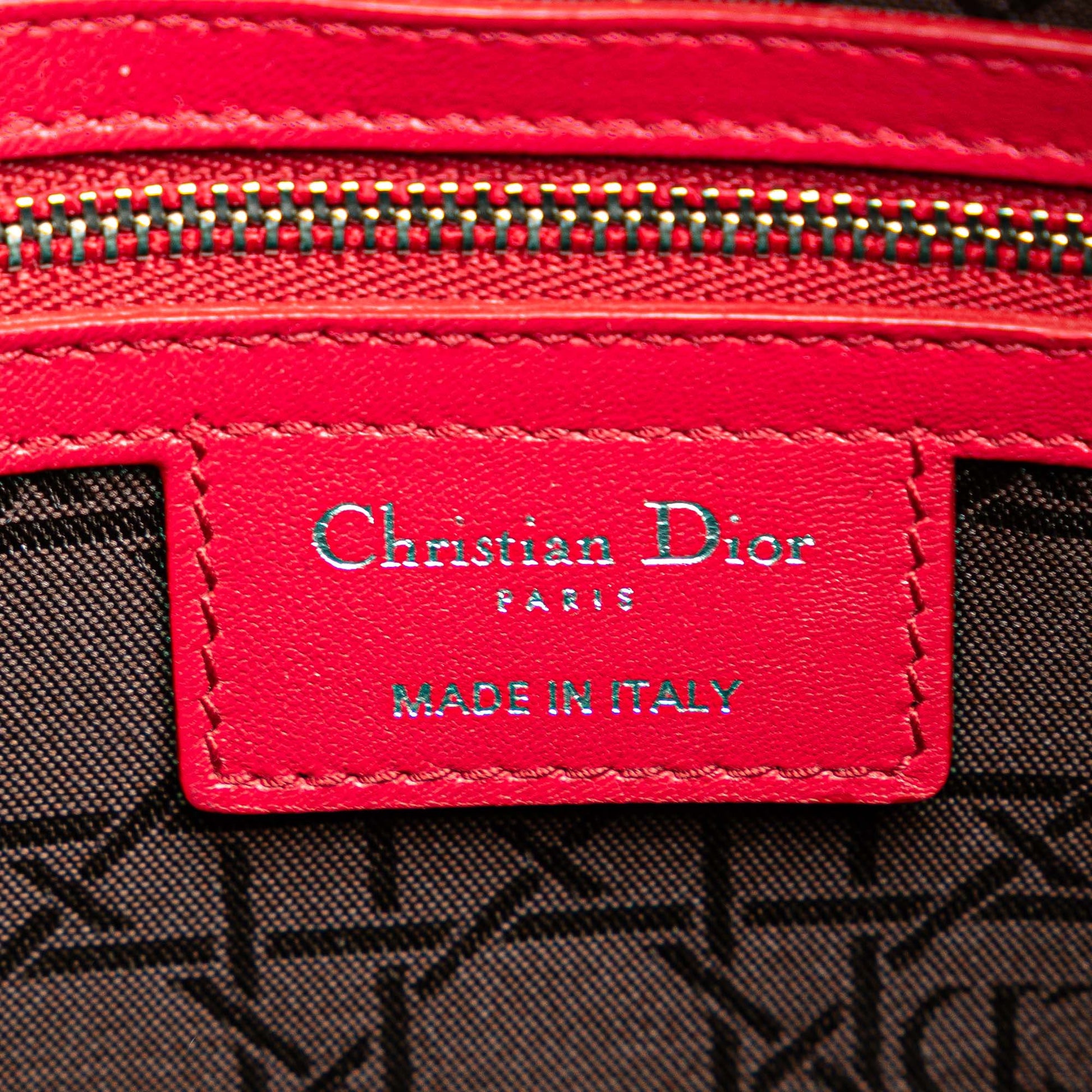 Dior Large Lambskin Cannage Lady Dior