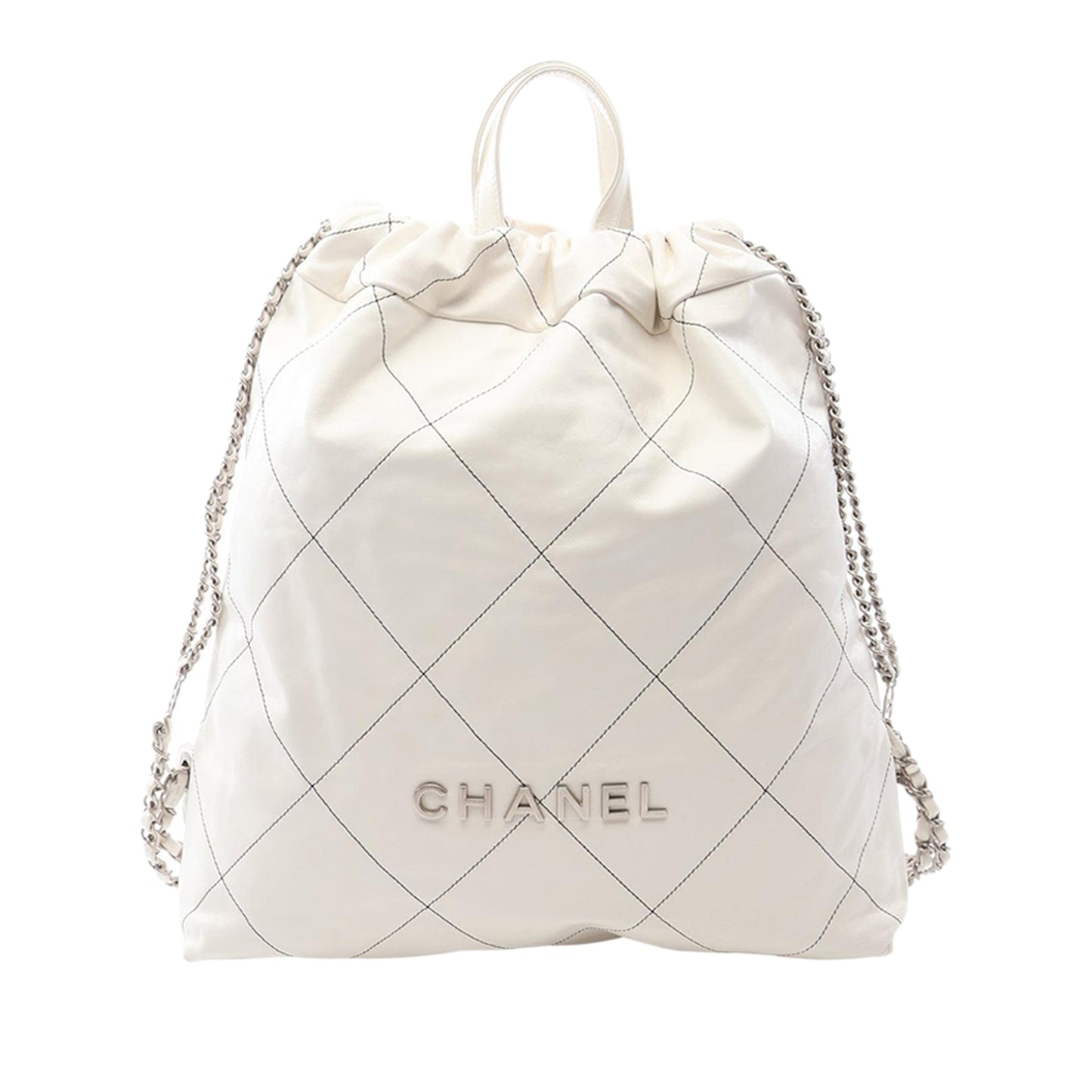 Chanel Large Quilted Shiny Calfskin 22 Backpack