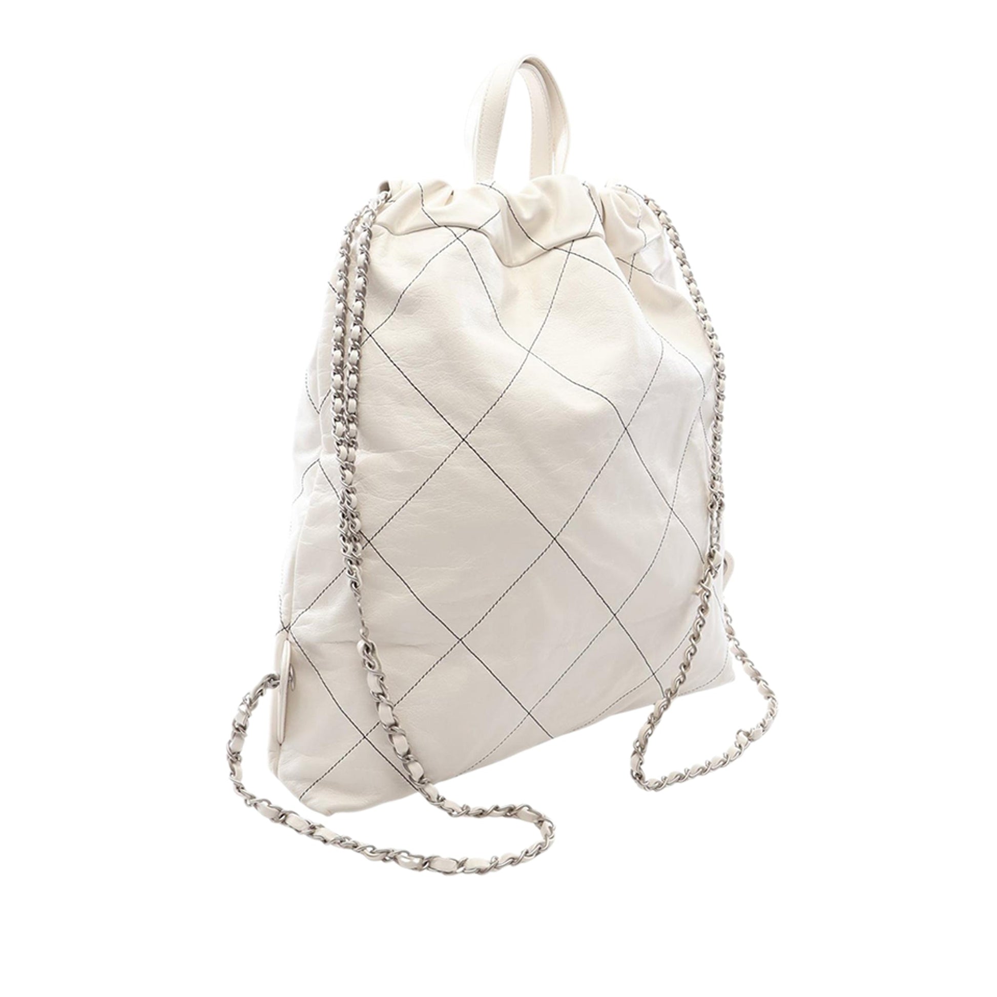 Chanel Large Quilted Shiny Calfskin 22 Backpack
