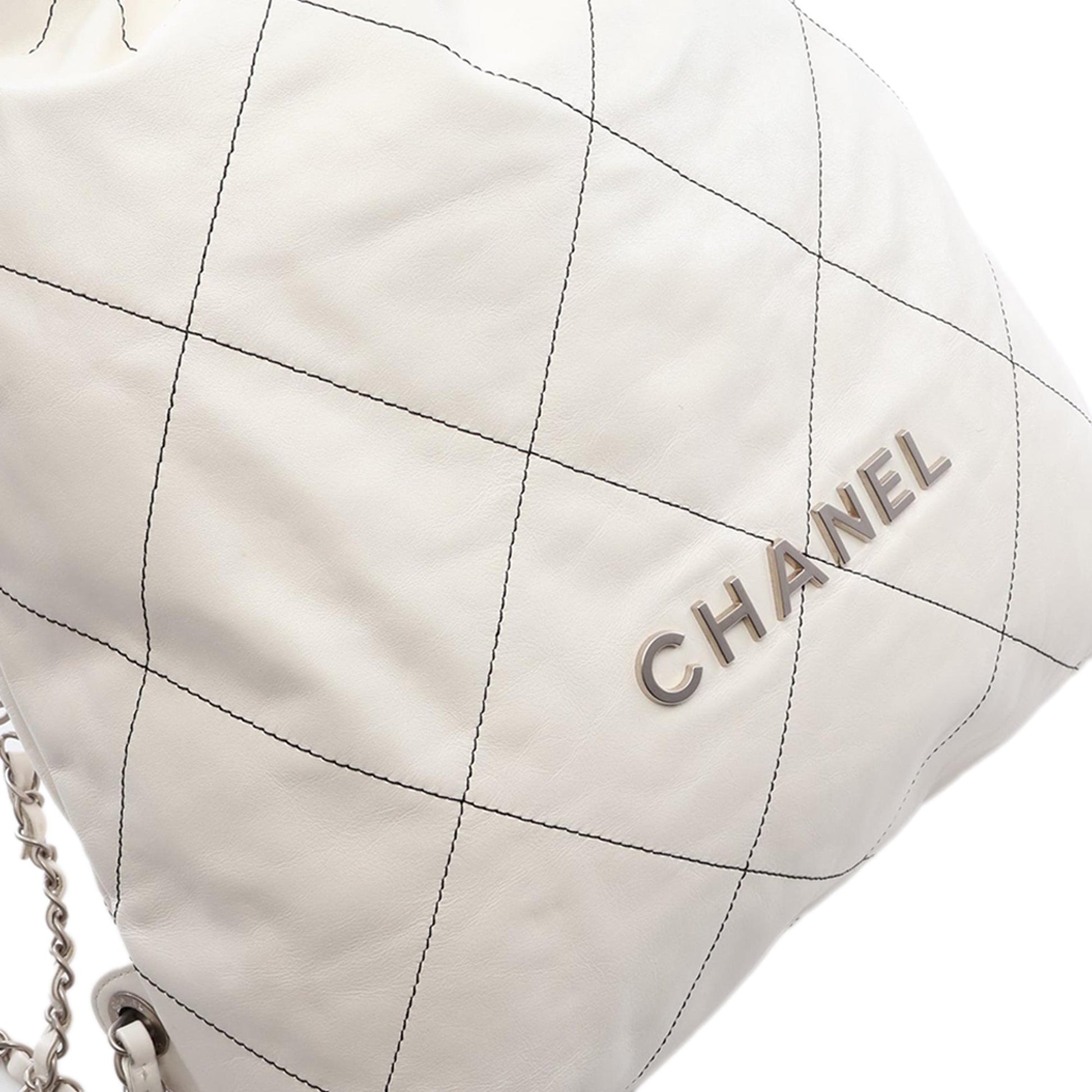 Chanel Large Quilted Shiny Calfskin 22 Backpack