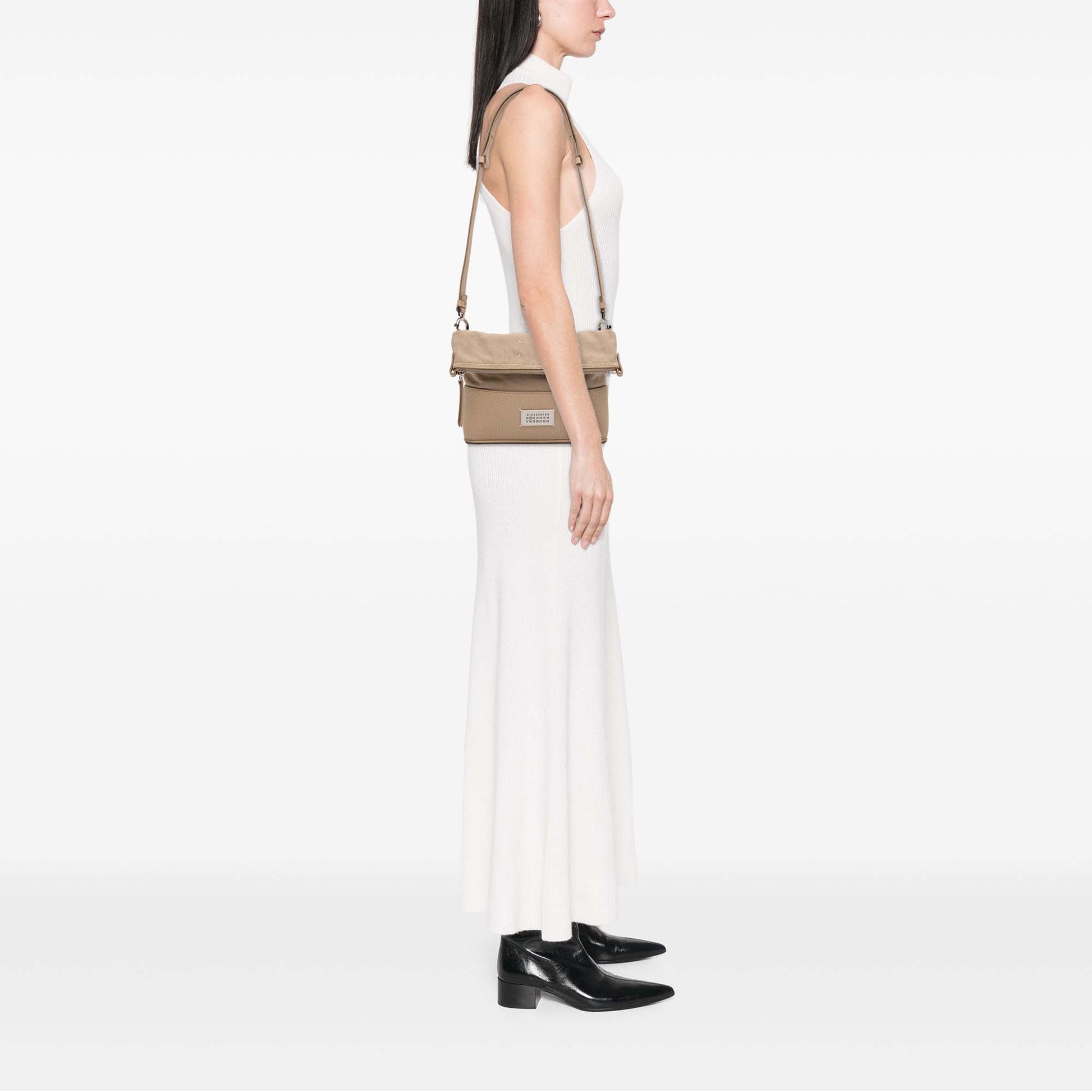 Maison Margiela Small Canvas and Grained Calfskin 5AC Foldable Crossbody