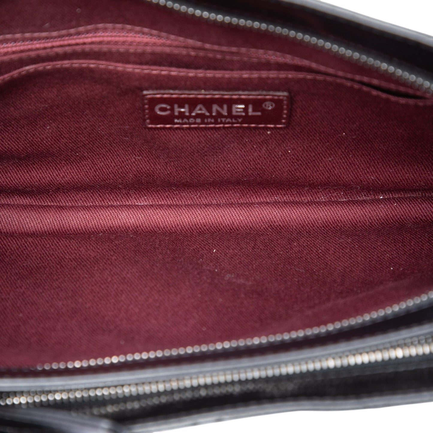 Chanel Quilted Glazed Calfskin Coco Pleats Chain Clutch