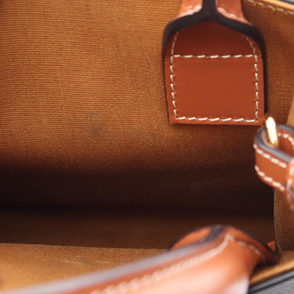 Celine Mini Triomphe Coated Canvas Vertical Cabas Satchel