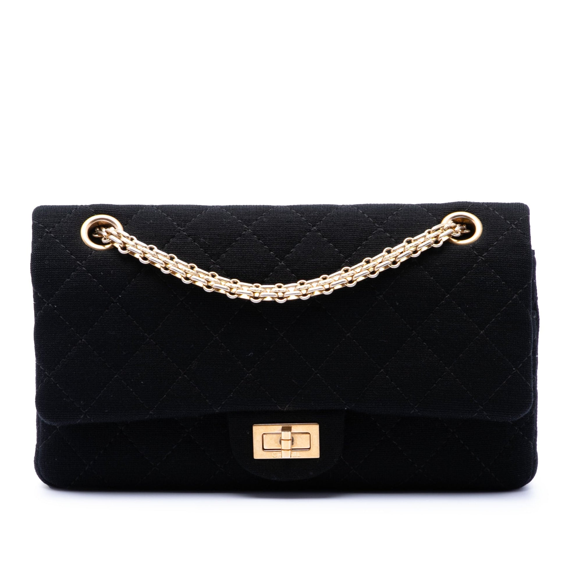Chanel Quilted Jersey Reissue 2.55 Double Flap 225