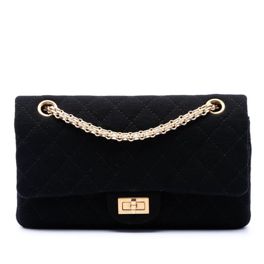 Chanel Quilted Jersey Reissue 2.55 Double Flap 225