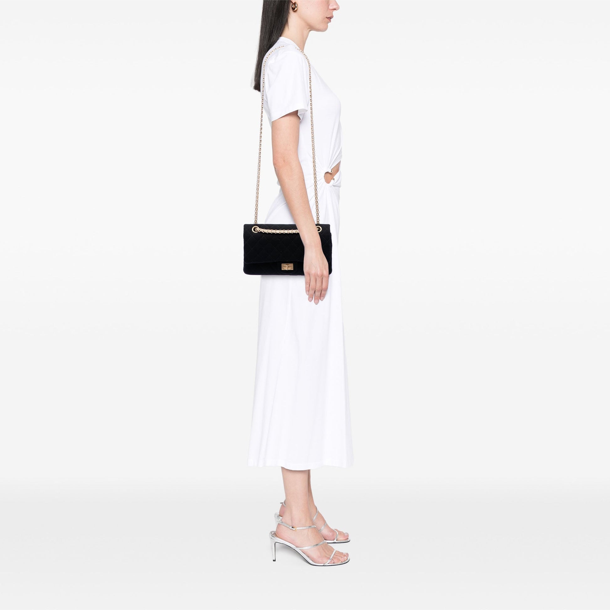 Chanel Quilted Jersey Reissue 2.55 Double Flap 225