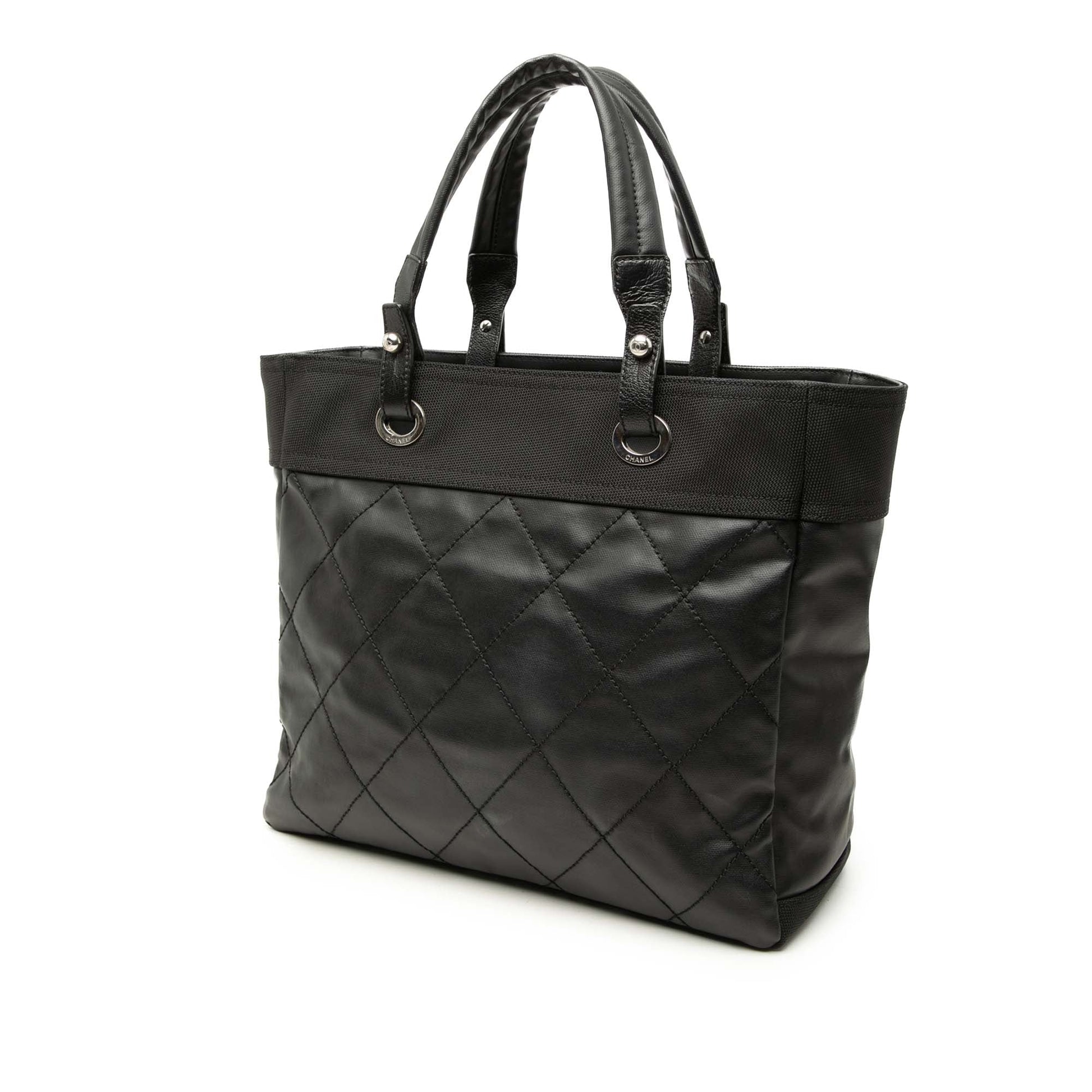 Chanel Medium Quilted Coated Canvas Paris Biarritz Tote