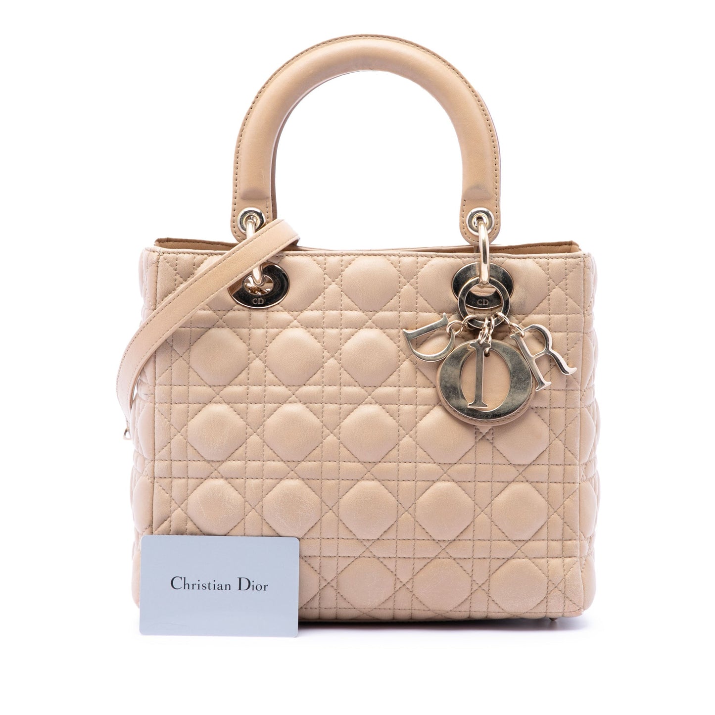 Dior Medium Lambskin Cannage Lady Dior