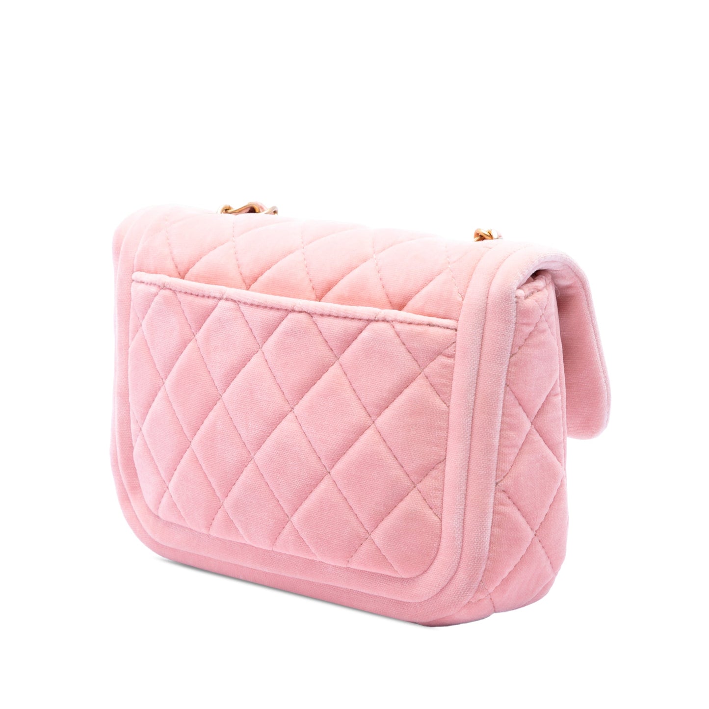Chanel Mini Quilted Velvet Double Frame Flap