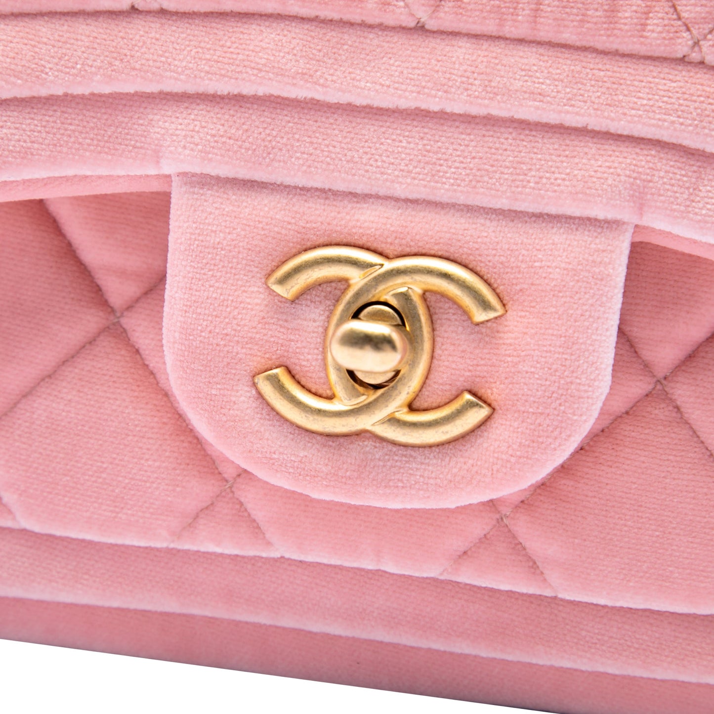 Chanel Mini Quilted Velvet Double Frame Flap