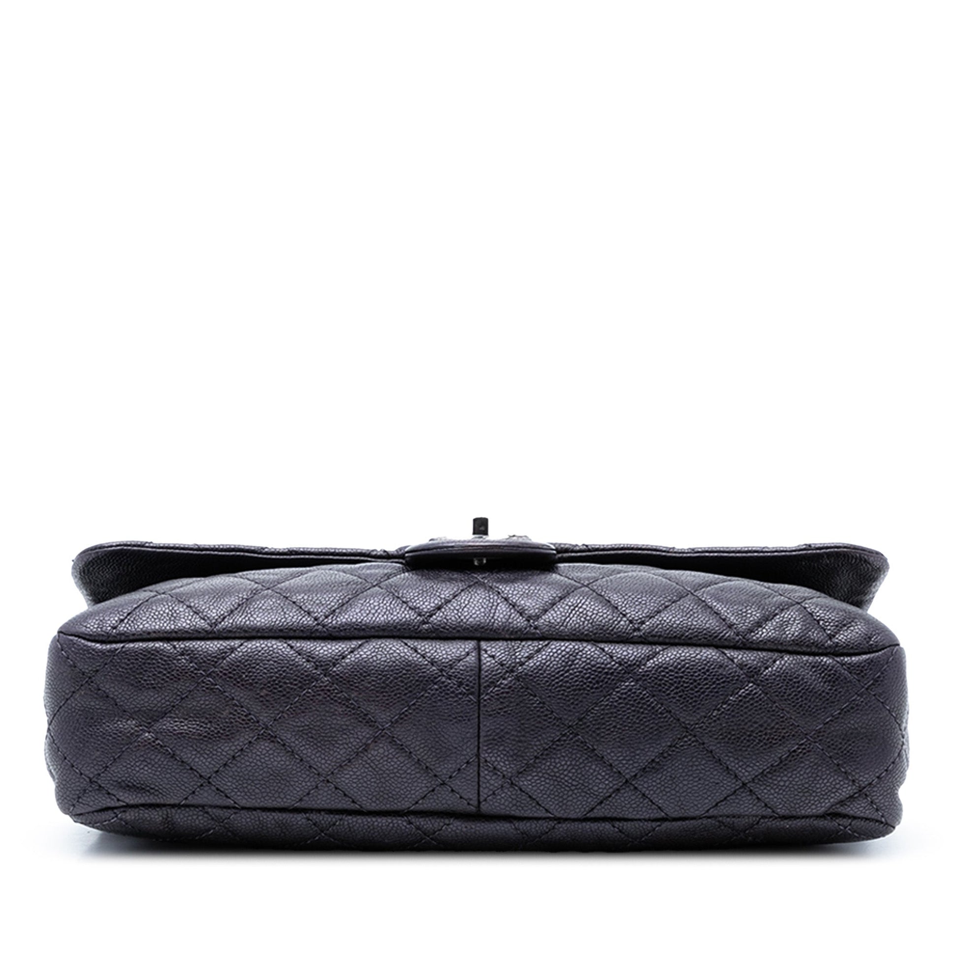 Jumbo Quilted Iridescent Caviar Easy Flap