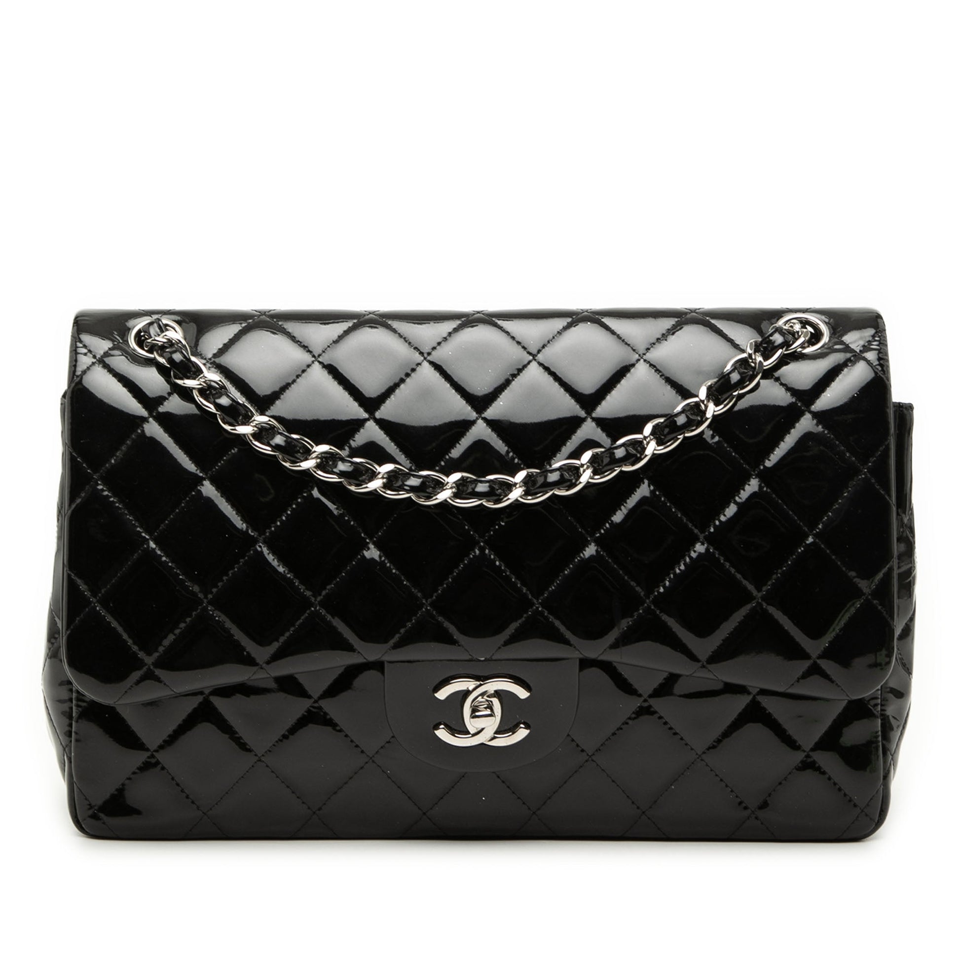 Chanel Jumbo Classic Patent Double Flap