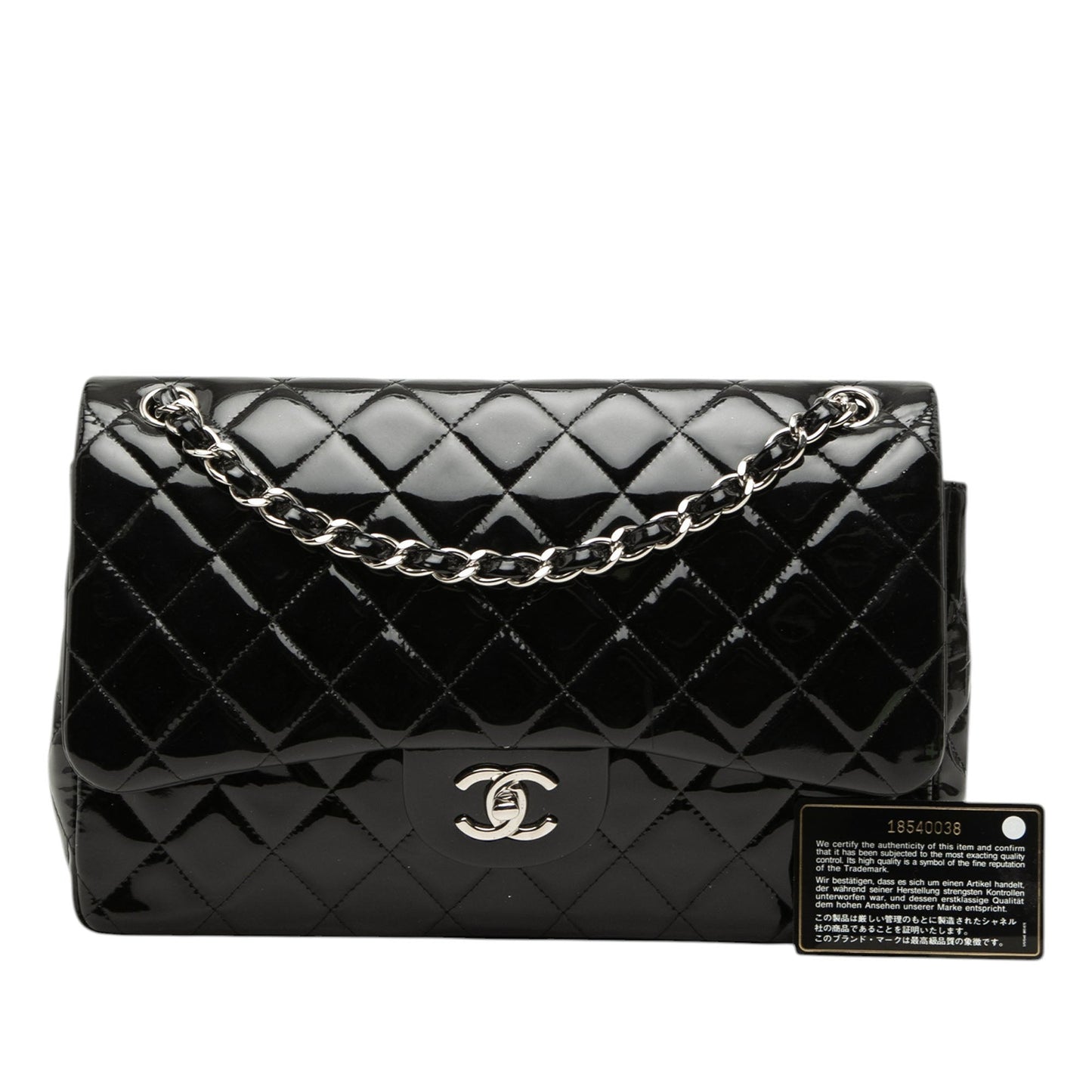 Chanel Jumbo Classic Patent Double Flap