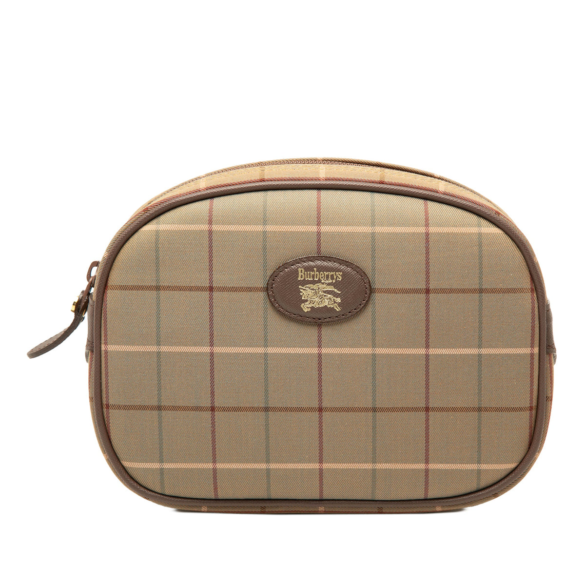 Burberry Vintage Check Canvas Clutch — Brown