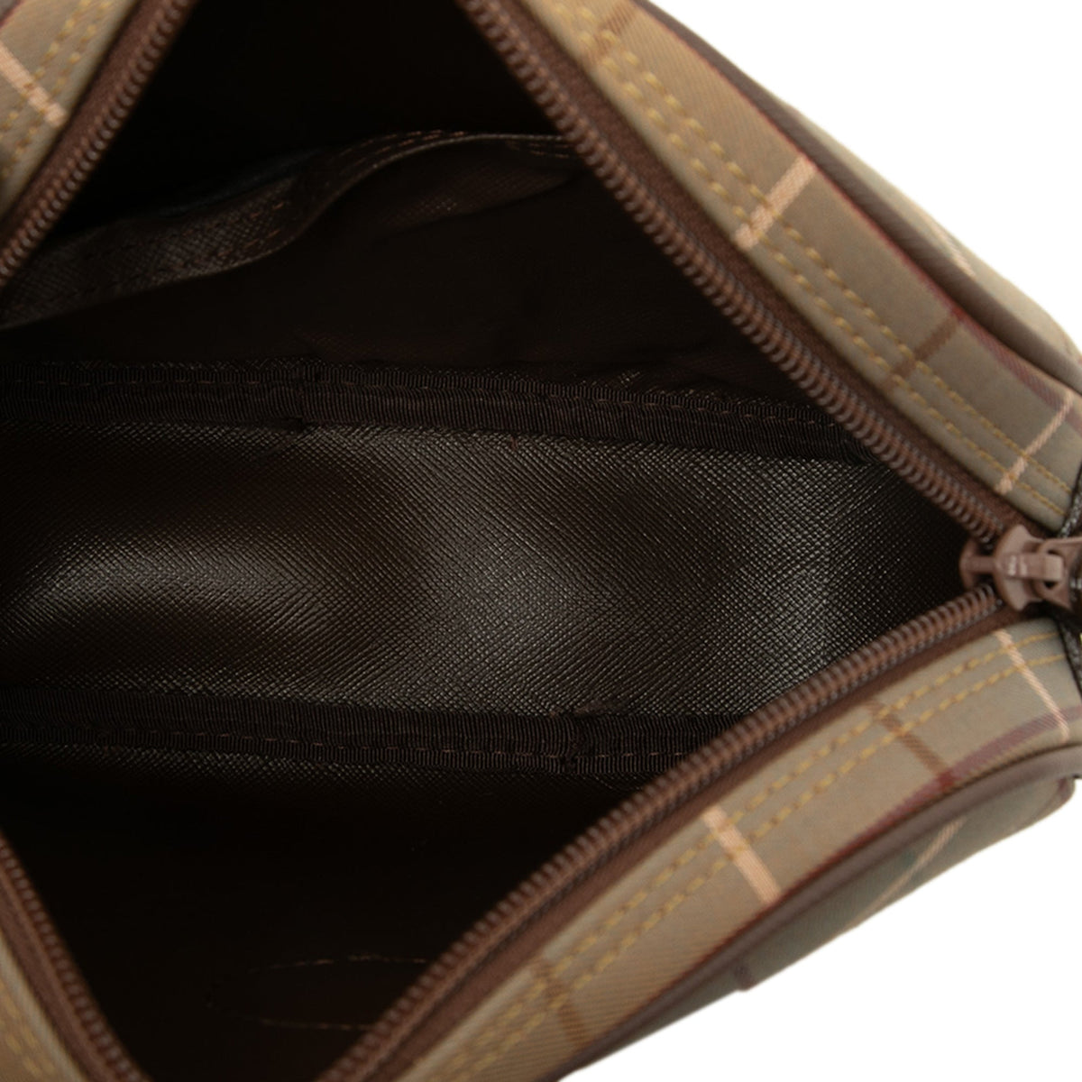 Burberry Vintage Check Canvas Clutch — Brown