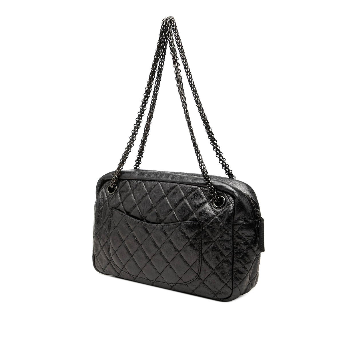 Chanel Medium Reissue 2.55 Quilted Aged Calfskin Camera Bag — Black
