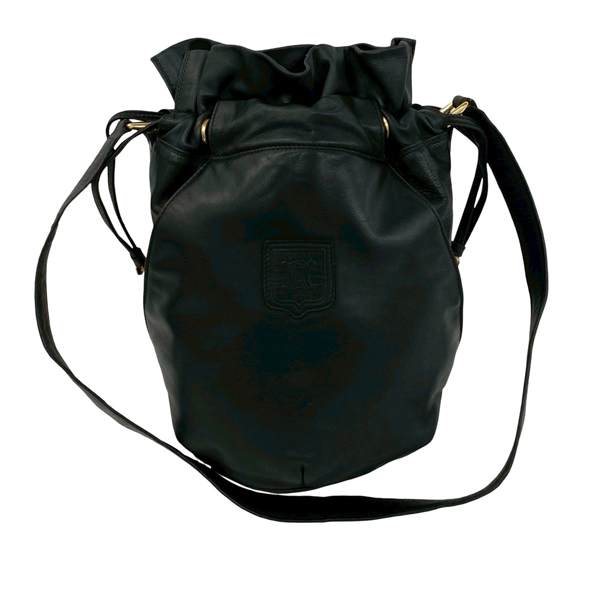 Celine Leather Triomphe Bucket Bag