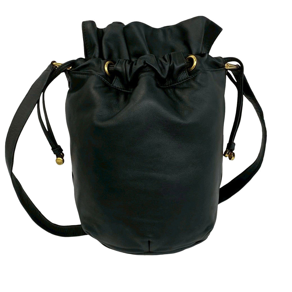Celine Leather Triomphe Bucket Bag