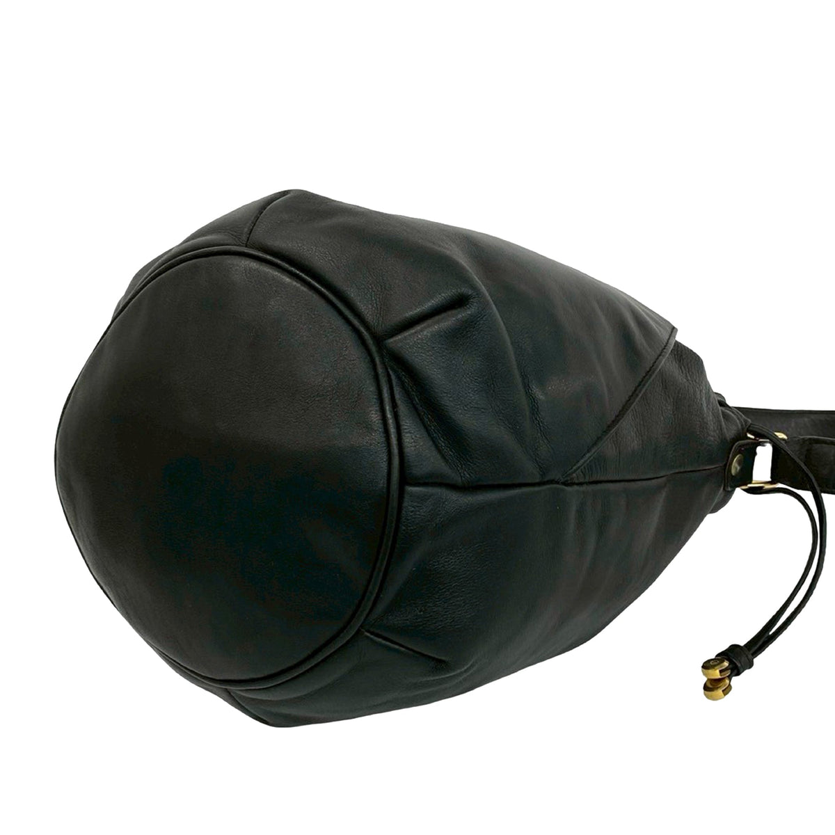 Celine Leather Triomphe Bucket Bag