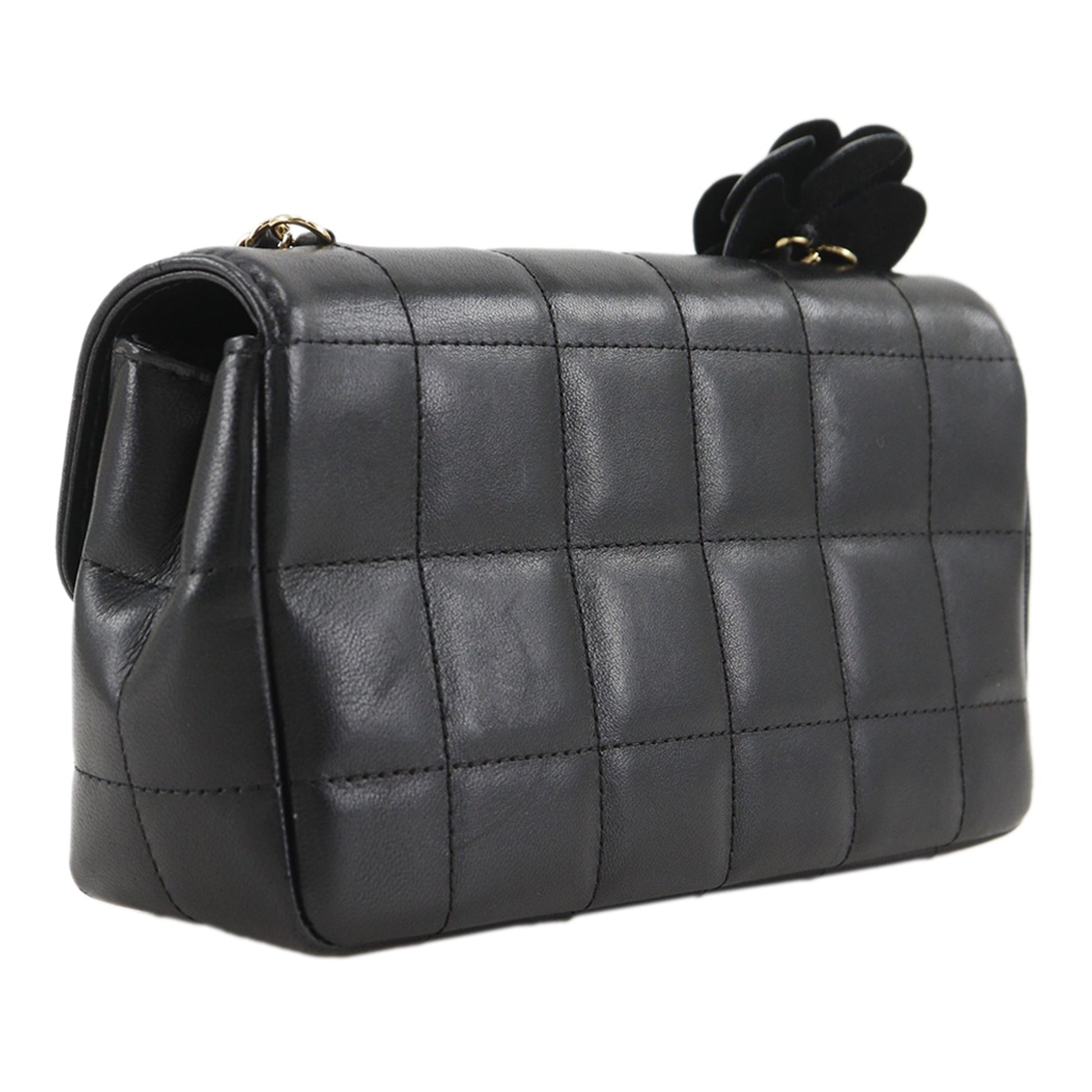 Chanel Mini CC Chocolate Bar Lambskin Camellia Flap