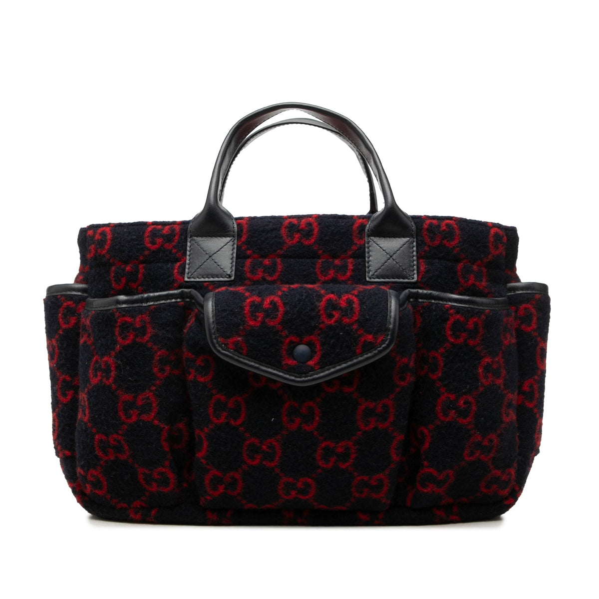 Gucci GG Wool Children's Pocket Handbag — Black