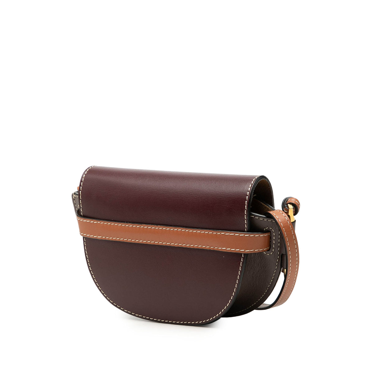 LOEWE Mini Tricolor Leather Gate Crossbody — Red