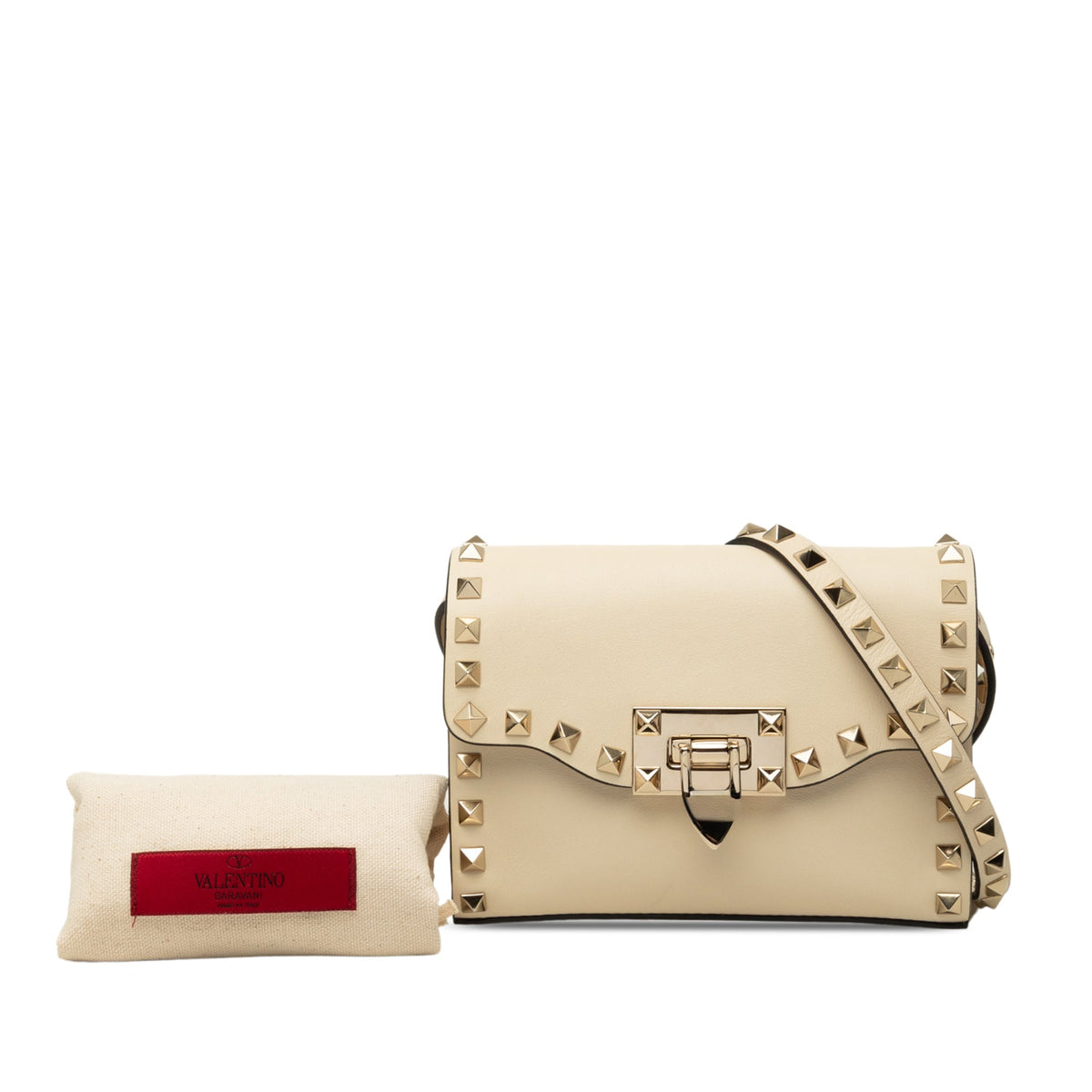 Valentino Mini Leather Rockstud Flap Crossbody