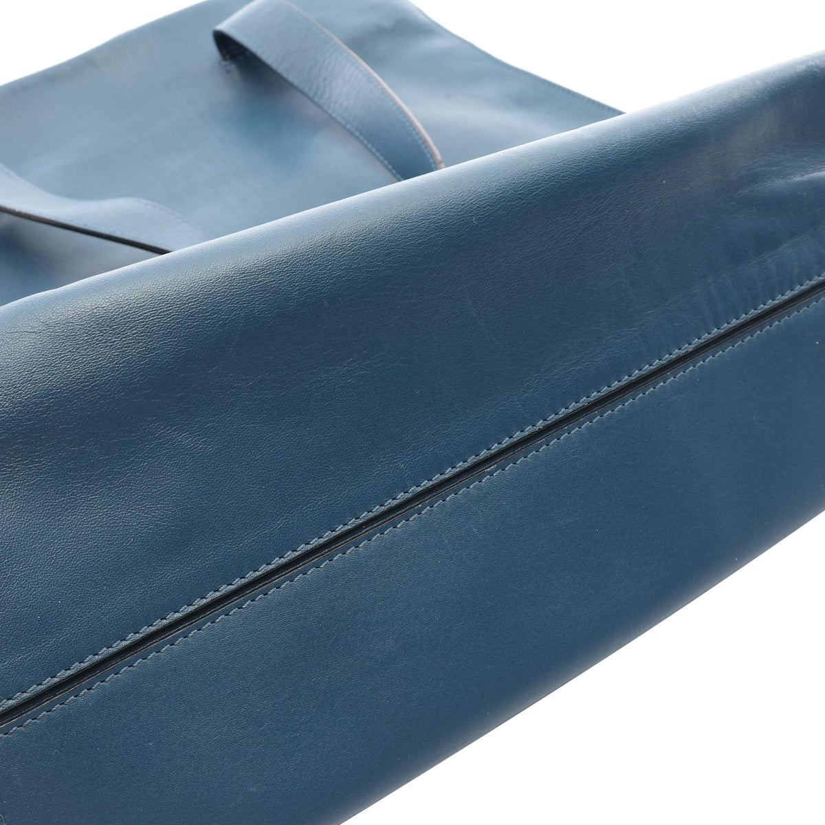 LOEWE Anagram Leather Shopper Tote — Blue