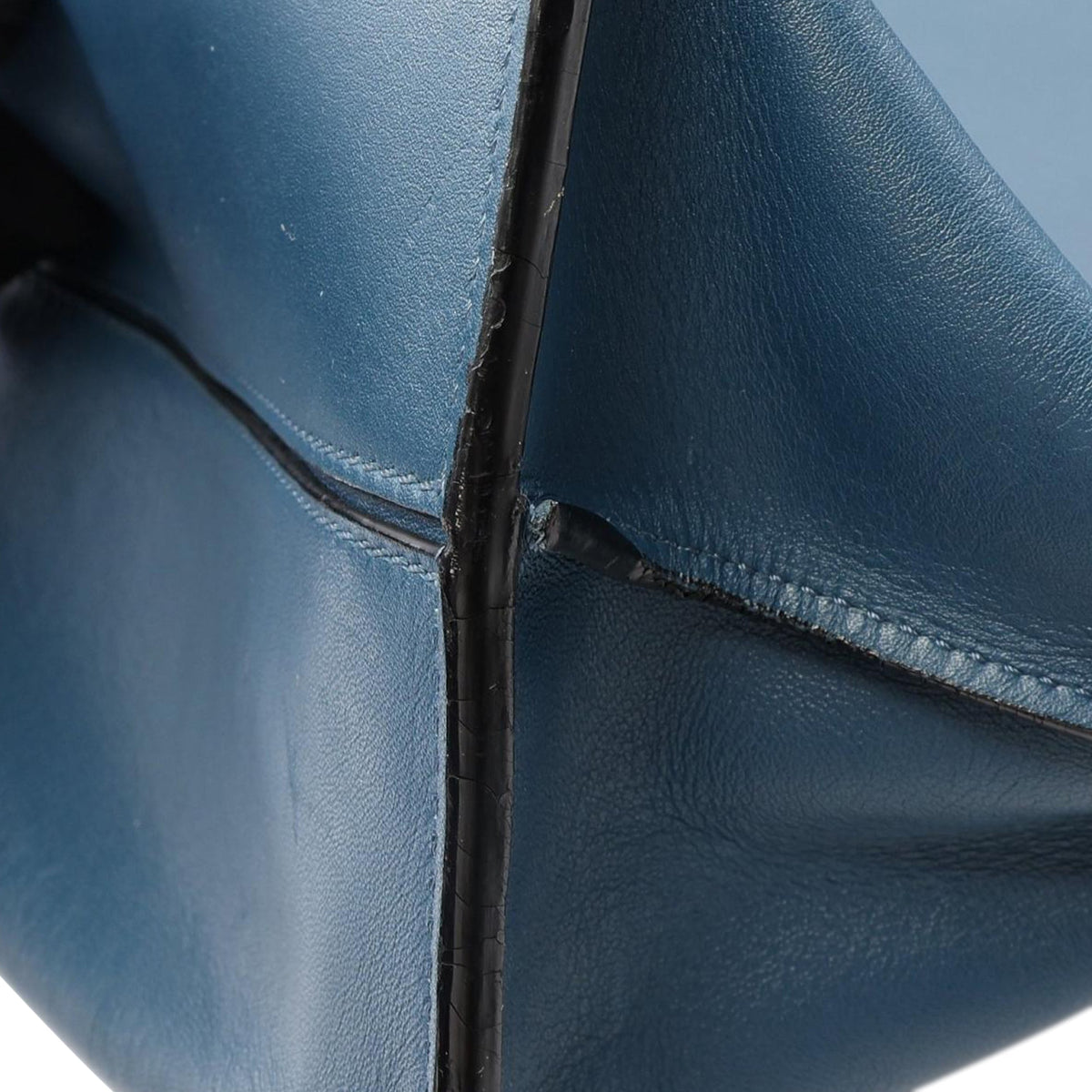 LOEWE Anagram Leather Shopper Tote — Blue